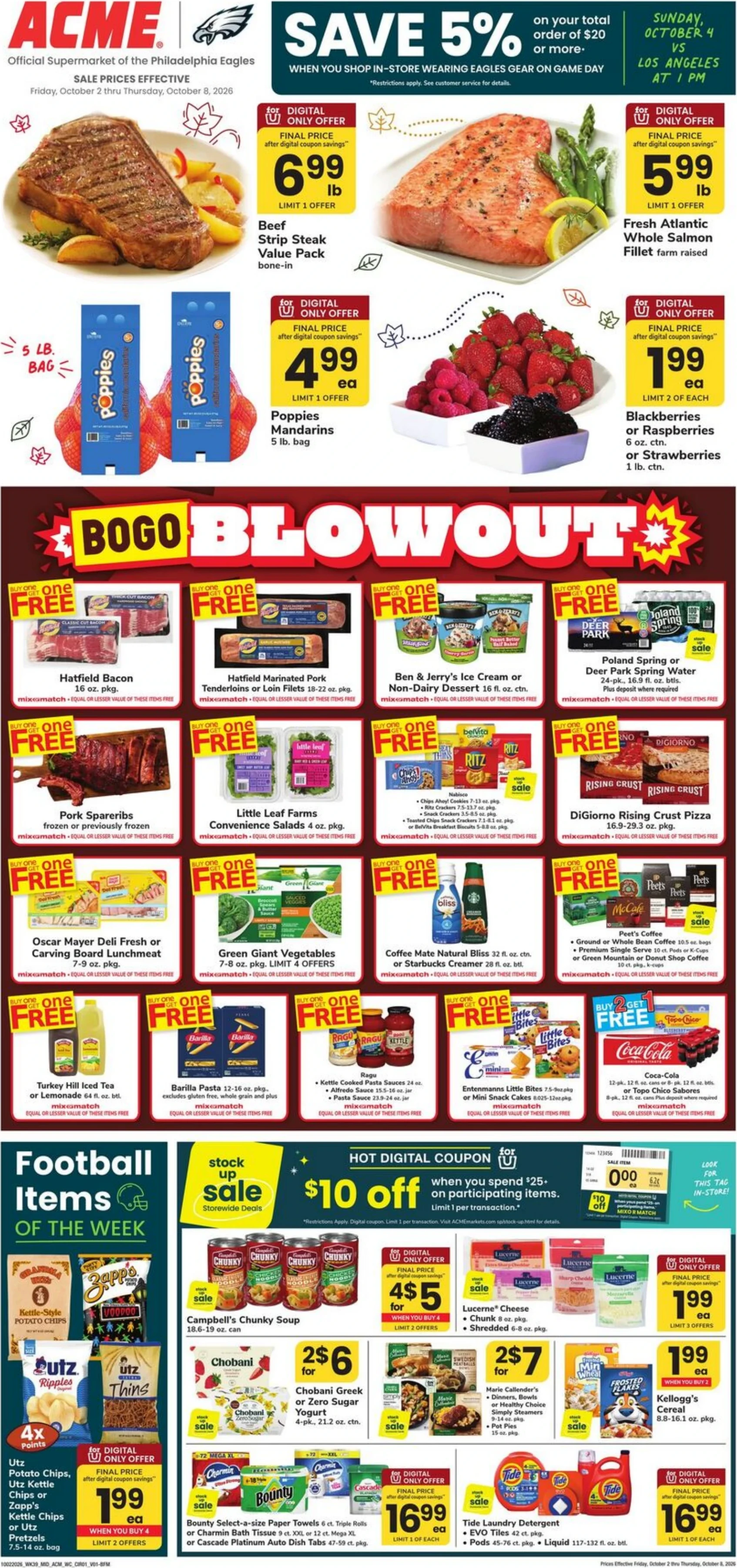 Acme Markets Page 1 of 4, weekly ad for Oct 2 - Oct 8, 2026