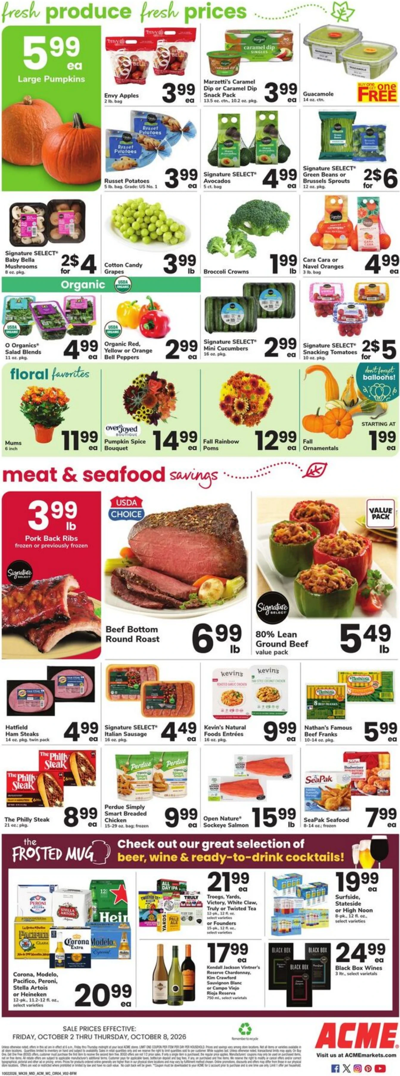 Acme Markets Page 4 of 4, weekly ad for Oct 2 - Oct 8, 2026