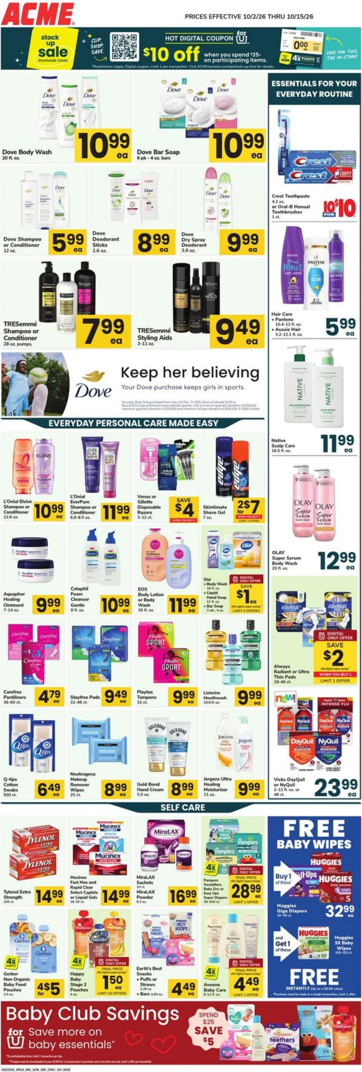 Acme Markets Page 1 of 2, weekly ad for Oct 2 - Oct 15, 2026