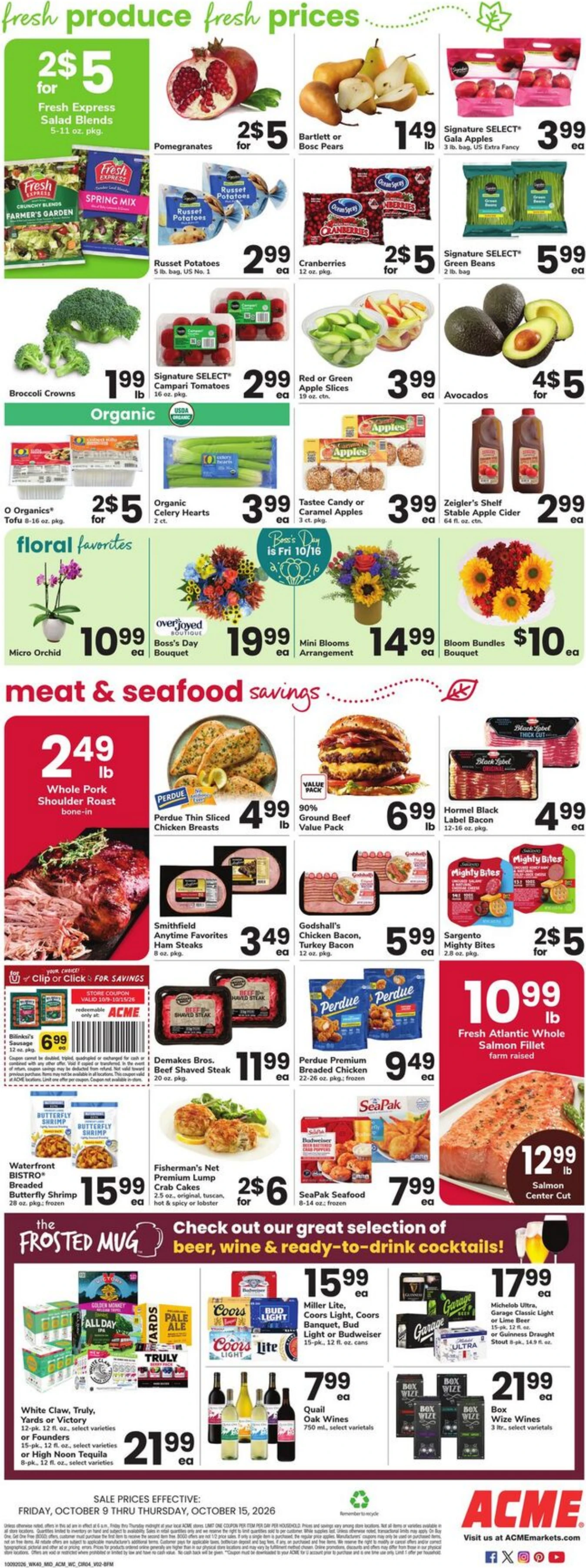 Acme Markets Page 4 of 4, weekly ad for Oct 9 - Oct 15, 2026