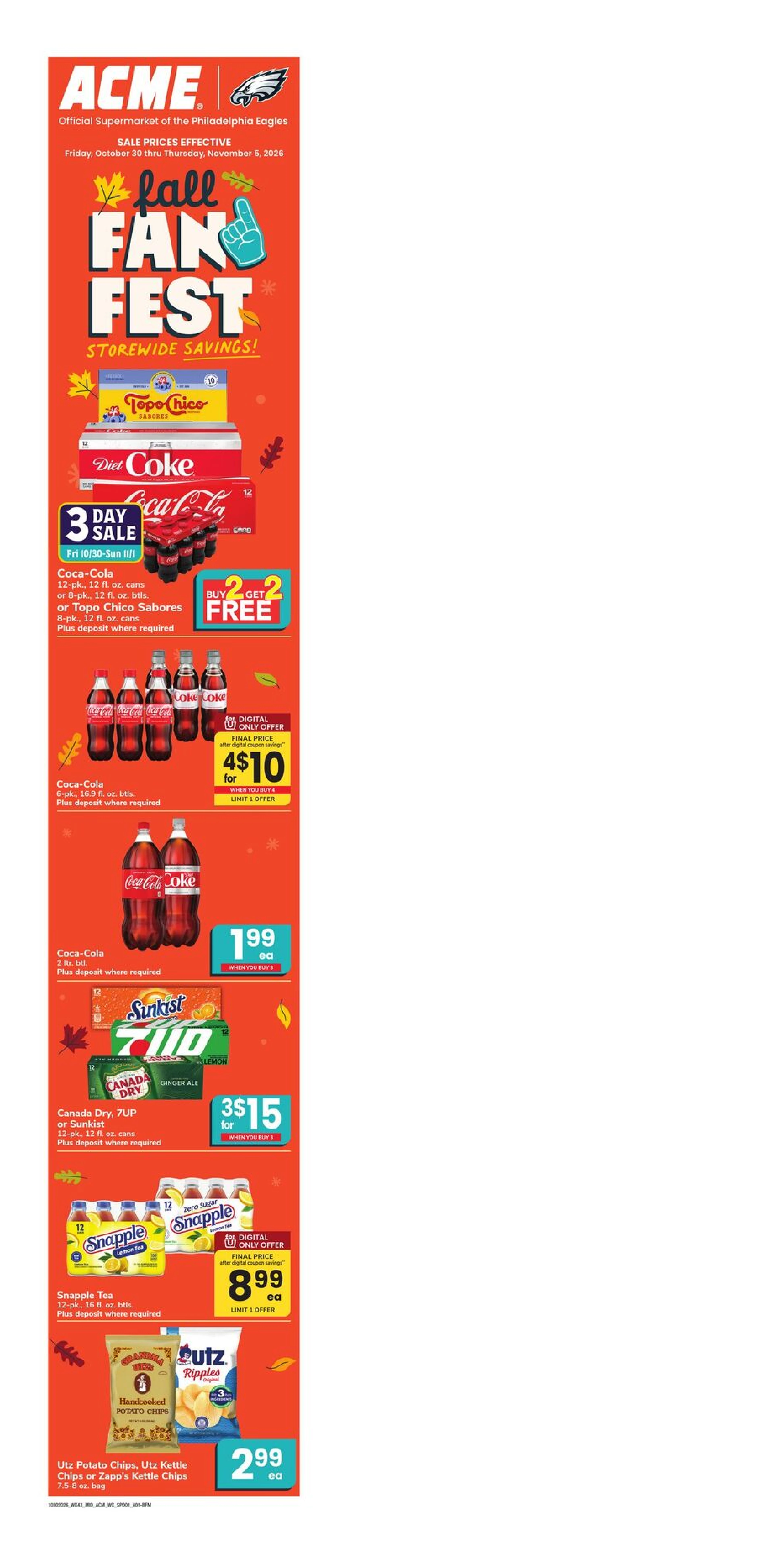 Acme Markets Page 1 of 7, weekly ad for Oct 30 - Nov 5, 2026