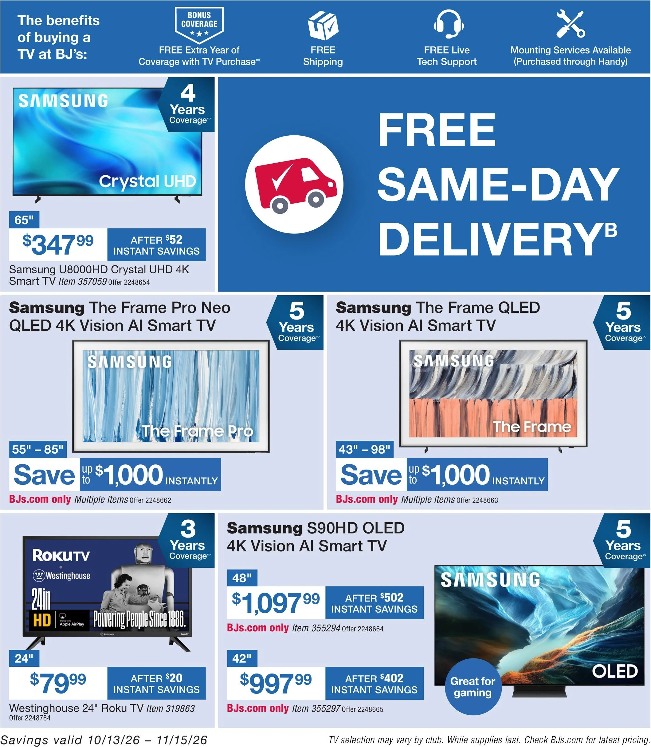 BJ's Wholesale Club Page 29 of 46, weekly ad for Oct 13 - Nov 15, 2026