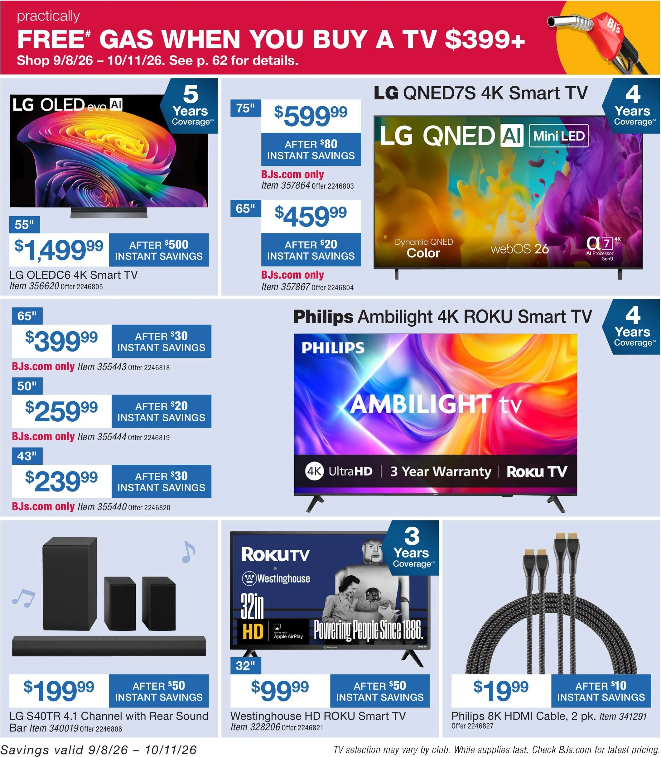 BJ's Wholesale Club Page 34 of 54, weekly ad for Sep 8 - Oct 11, 2026