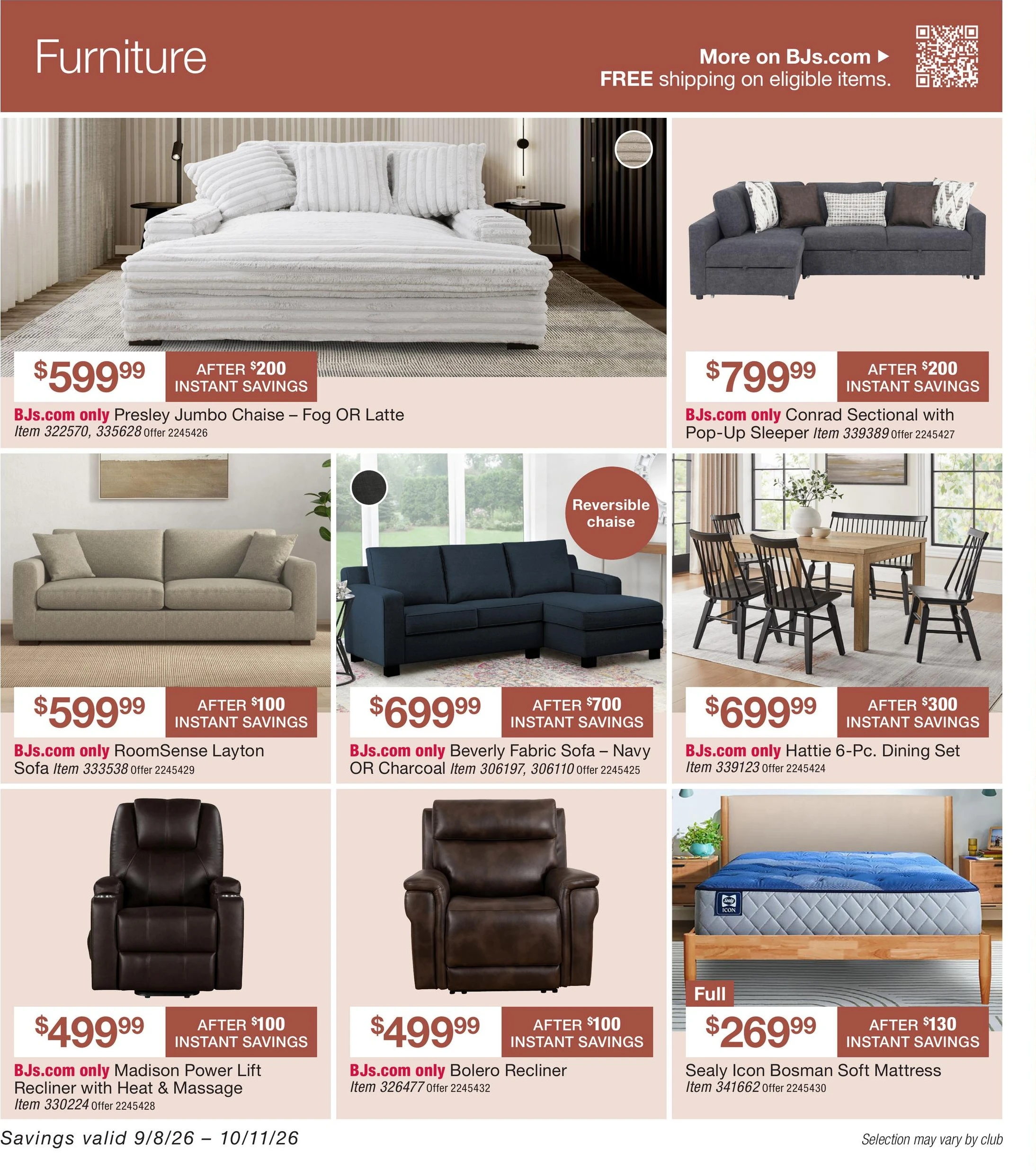 BJ's Wholesale Club Page 39 of 54, weekly ad for Sep 8 - Oct 11, 2026