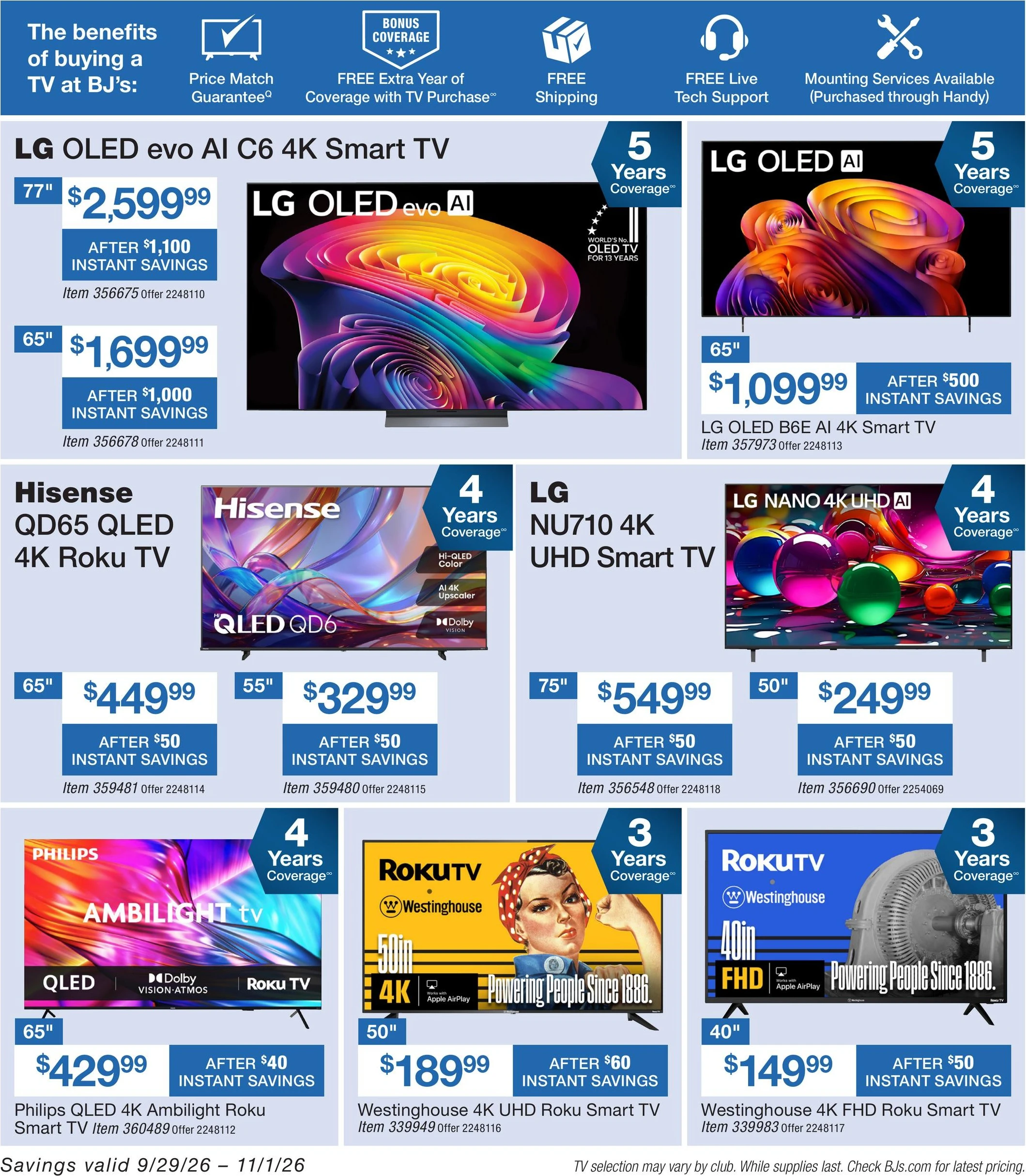 BJ's Wholesale Club Page 43 of 64, weekly ad for Sep 29 - Nov 1, 2026