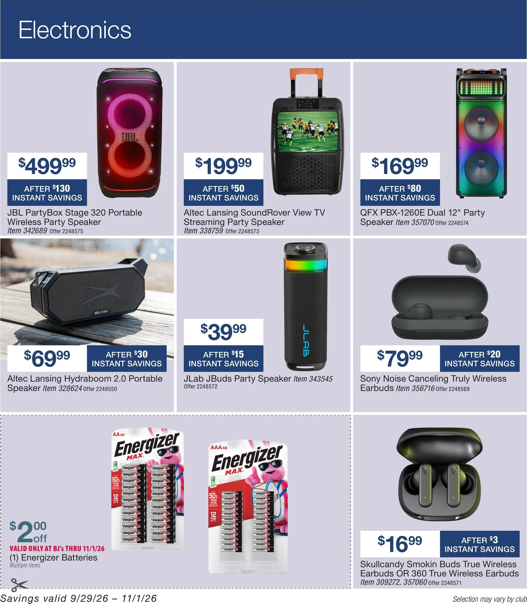 BJ's Wholesale Club Page 44 of 64, weekly ad for Sep 29 - Nov 1, 2026
