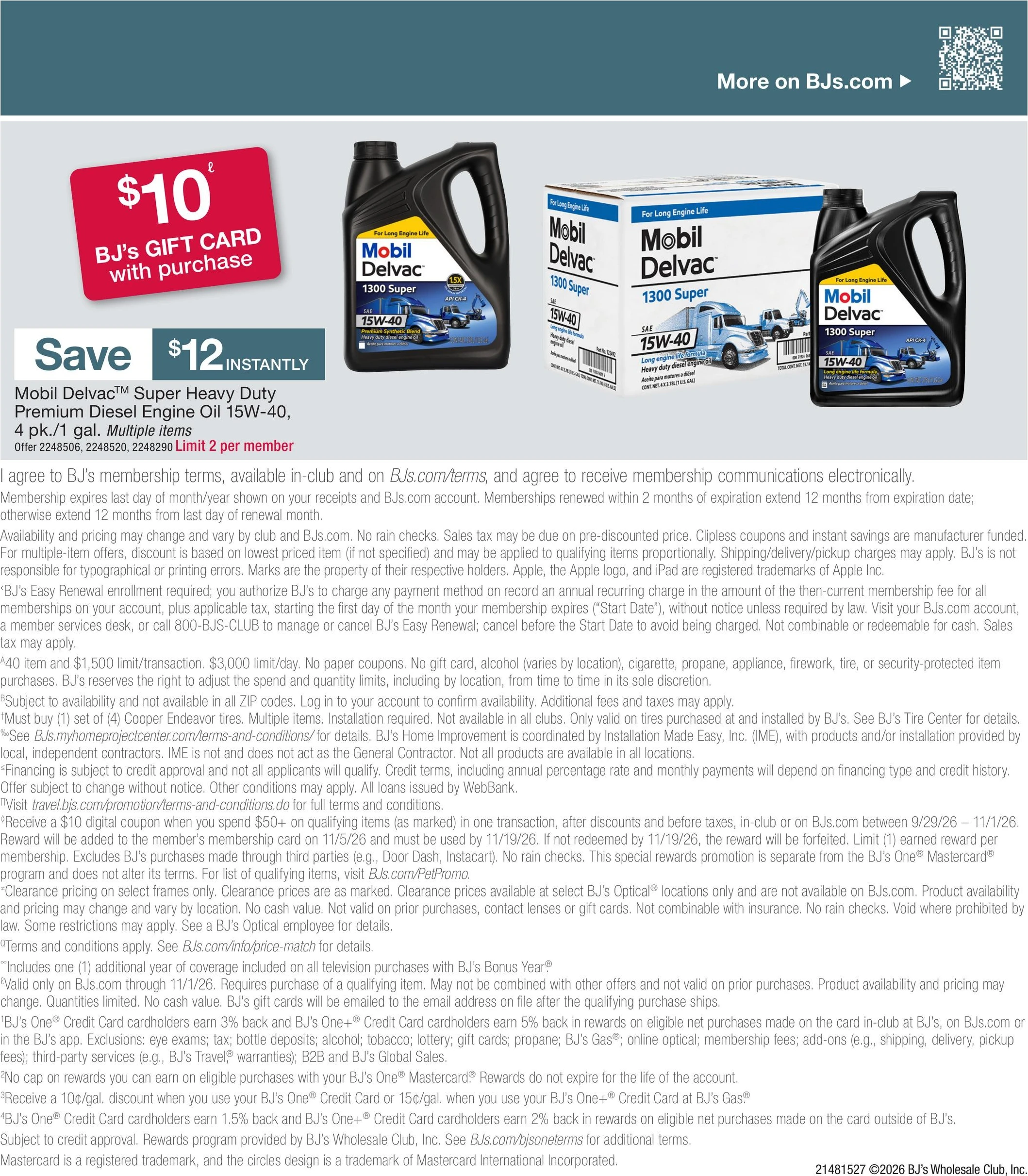 BJ's Wholesale Club Page 59 of 64, weekly ad for Sep 29 - Nov 1, 2026