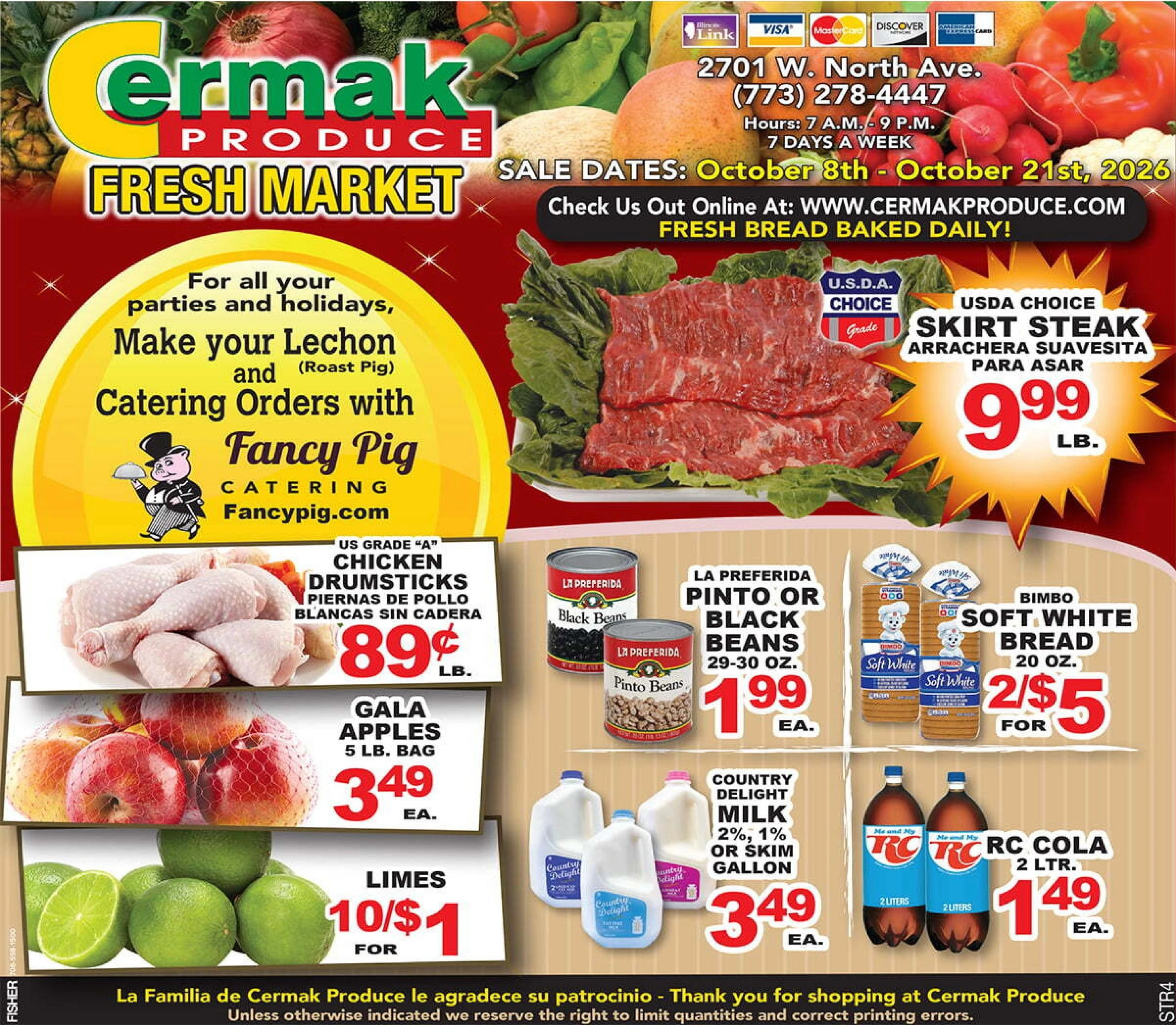 Cermak Fresh Market Page 1 of 4, weekly ad for Oct 8 - Oct 21, 2026