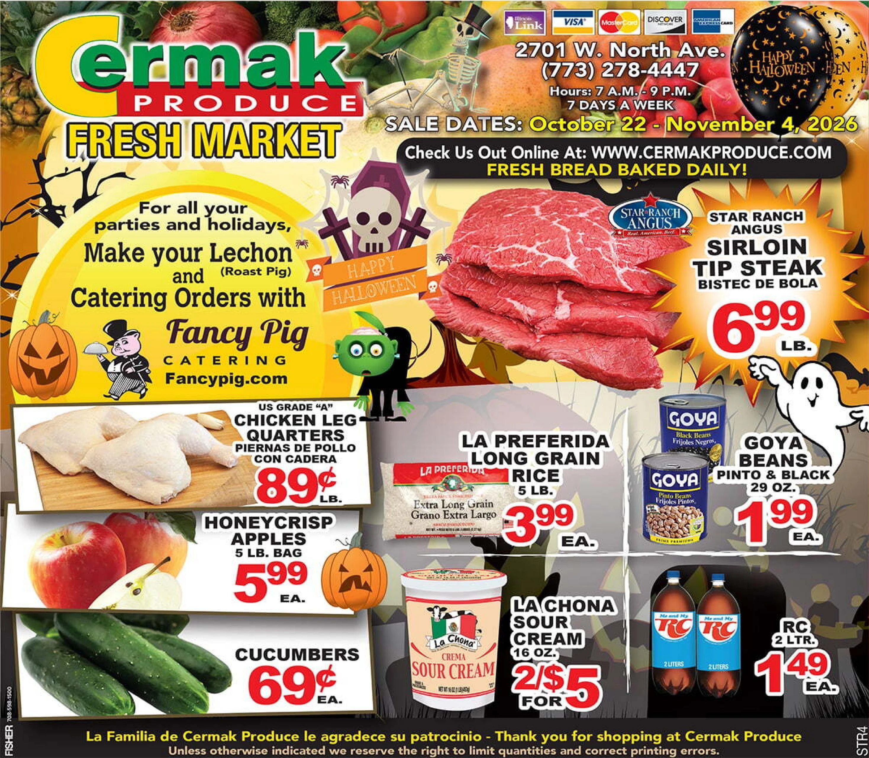Cermak Fresh Market Page 1 of 4, weekly ad for Oct 22 - Nov 4, 2026