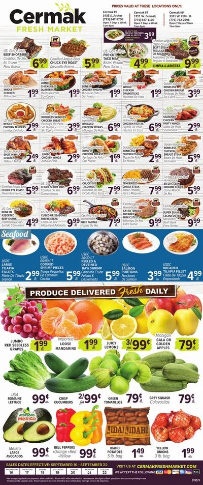 Cermak Fresh Market Page 1 of 2, weekly ad for Sep 16 - Sep 22, 2026