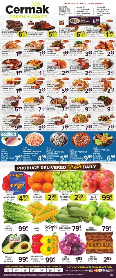 Cermak Fresh Market Page 1 of 2, weekly ad for Sep 23 - Sep 29, 2026