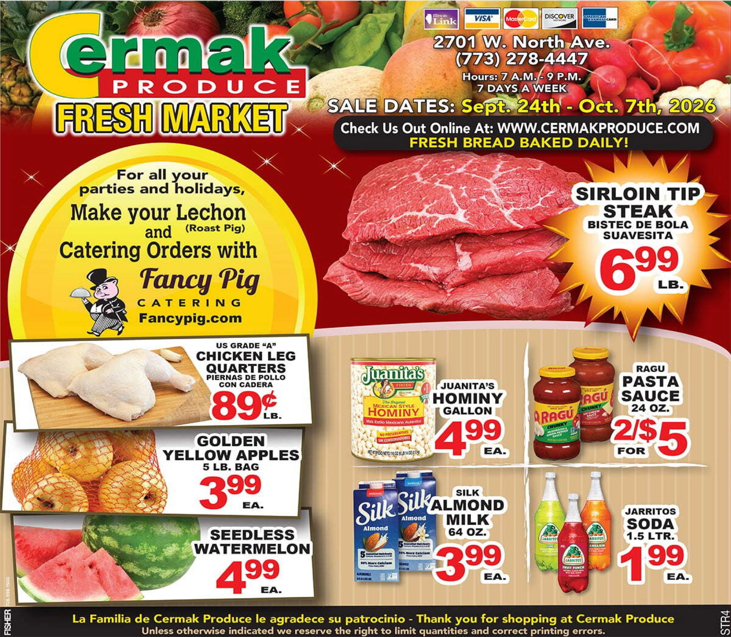 Cermak Fresh Market Page 1 of 4, weekly ad for Sep 24 - Oct 7, 2026