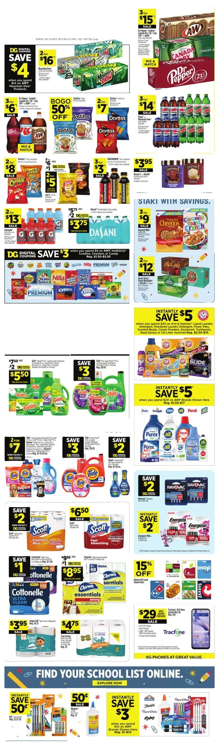 Dollar General weekly ad flyer, Aug16 – Aug22, 2026