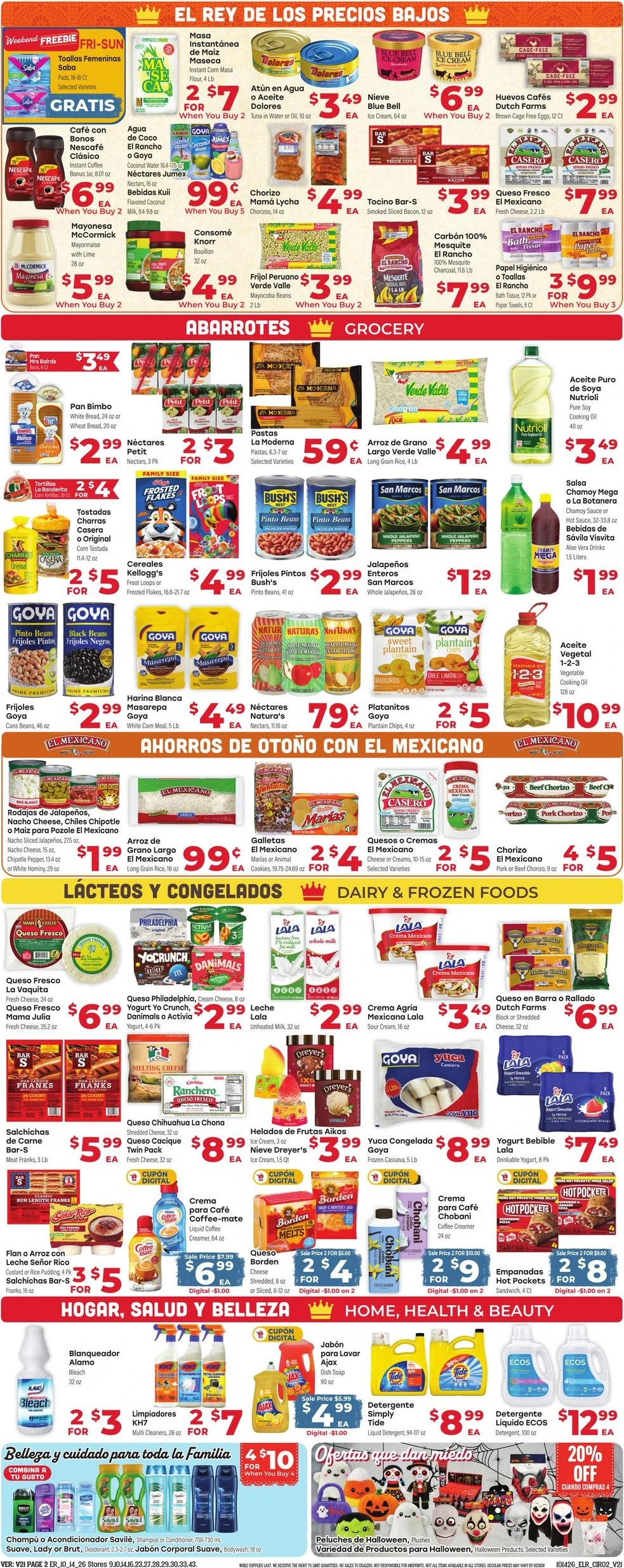 El Rancho Page 2 of 4, weekly ad for Oct 14 - Oct 20, 2026