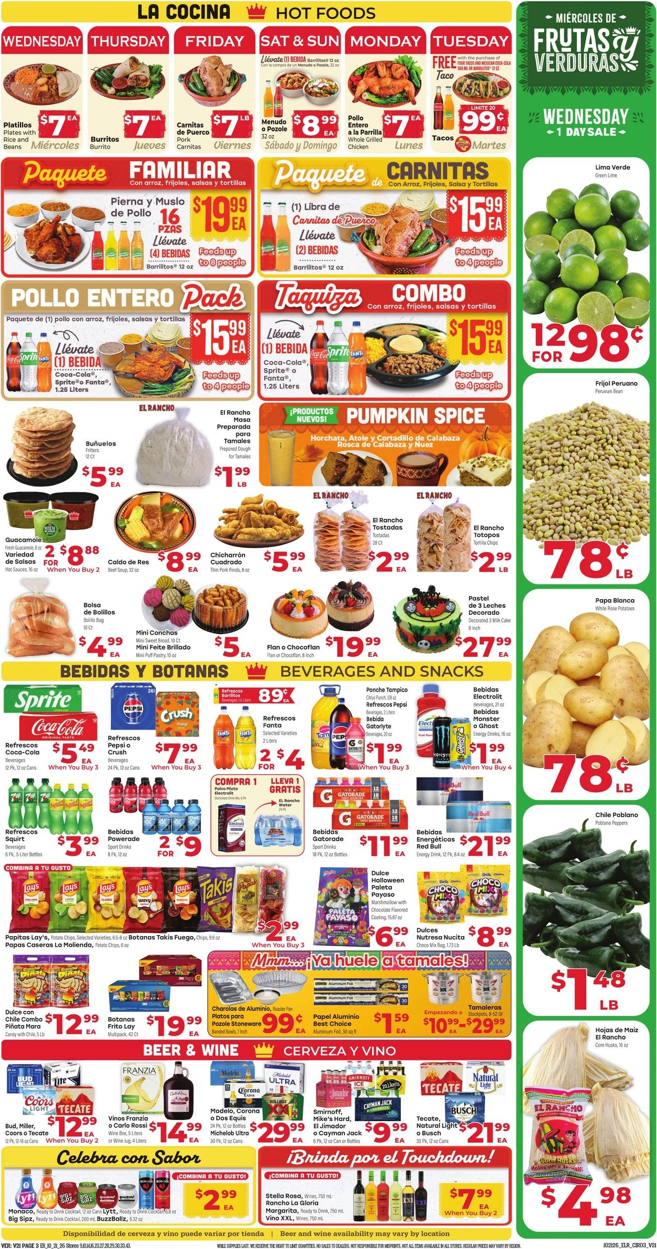 El Rancho Page 3 of 4, weekly ad for Oct 21 - Oct 27, 2026