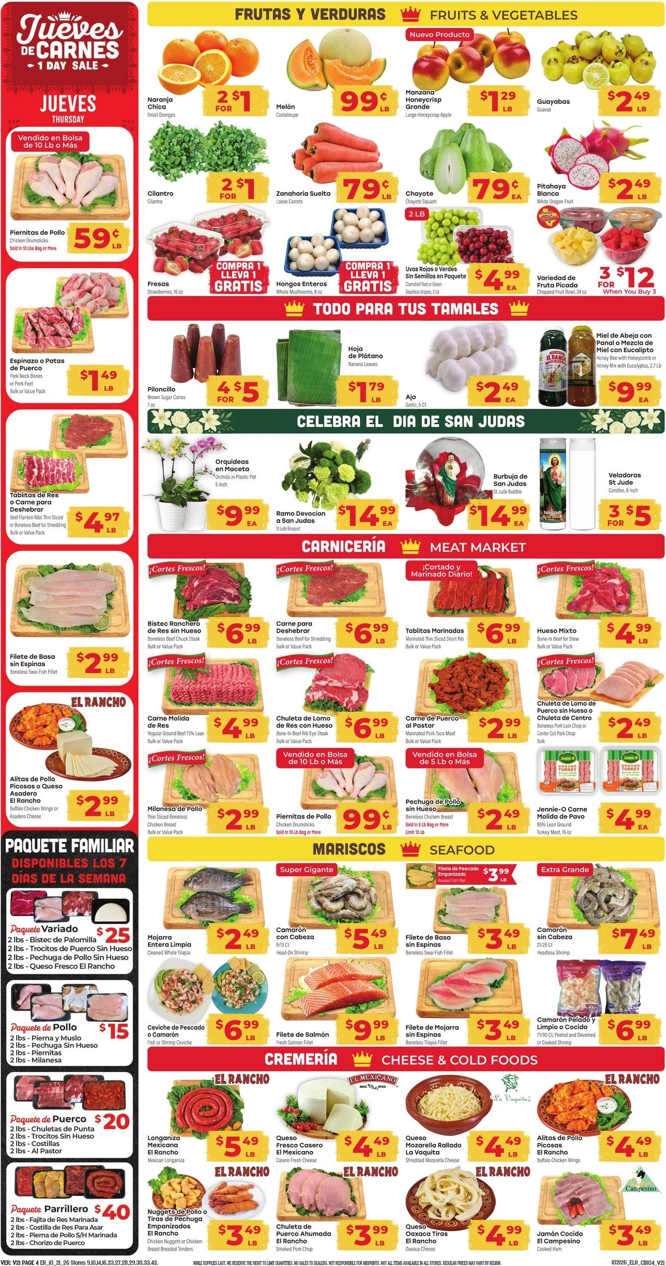 El Rancho Page 4 of 4, weekly ad for Oct 21 - Oct 27, 2026
