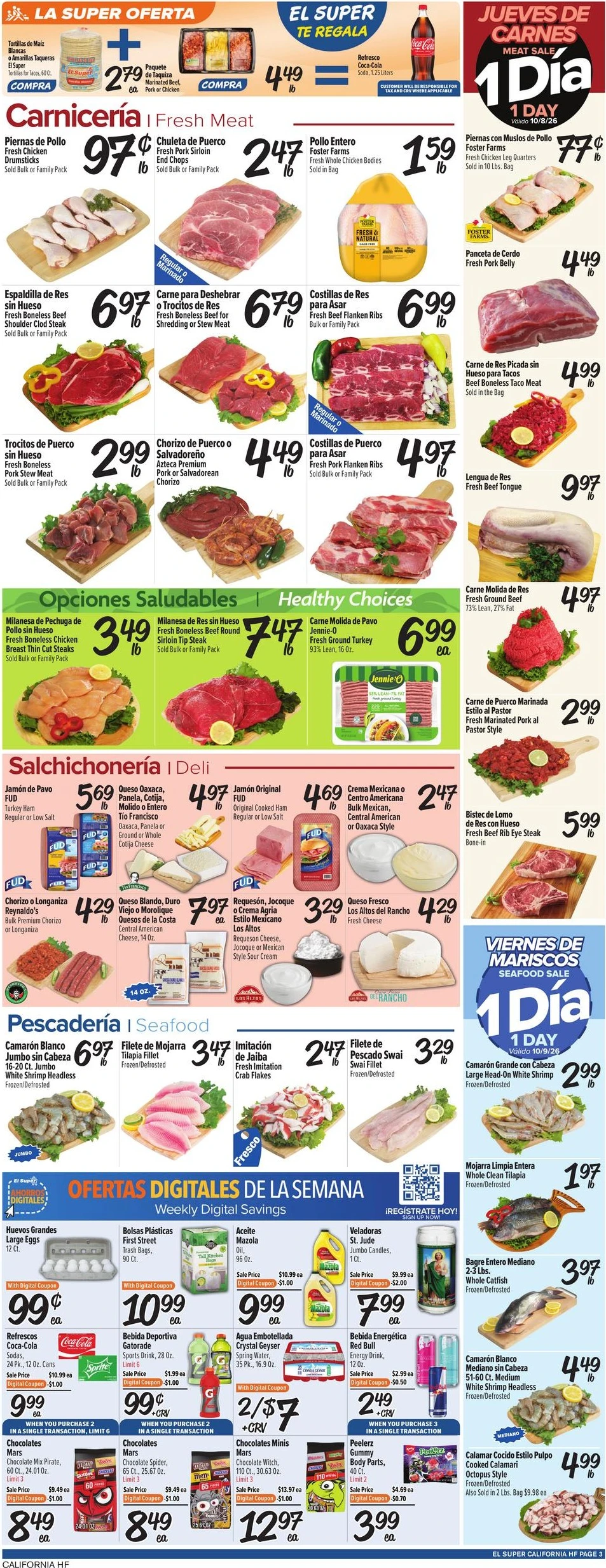 El Super Page 3 of 4, weekly ad for Oct 7 - Oct 13, 2026