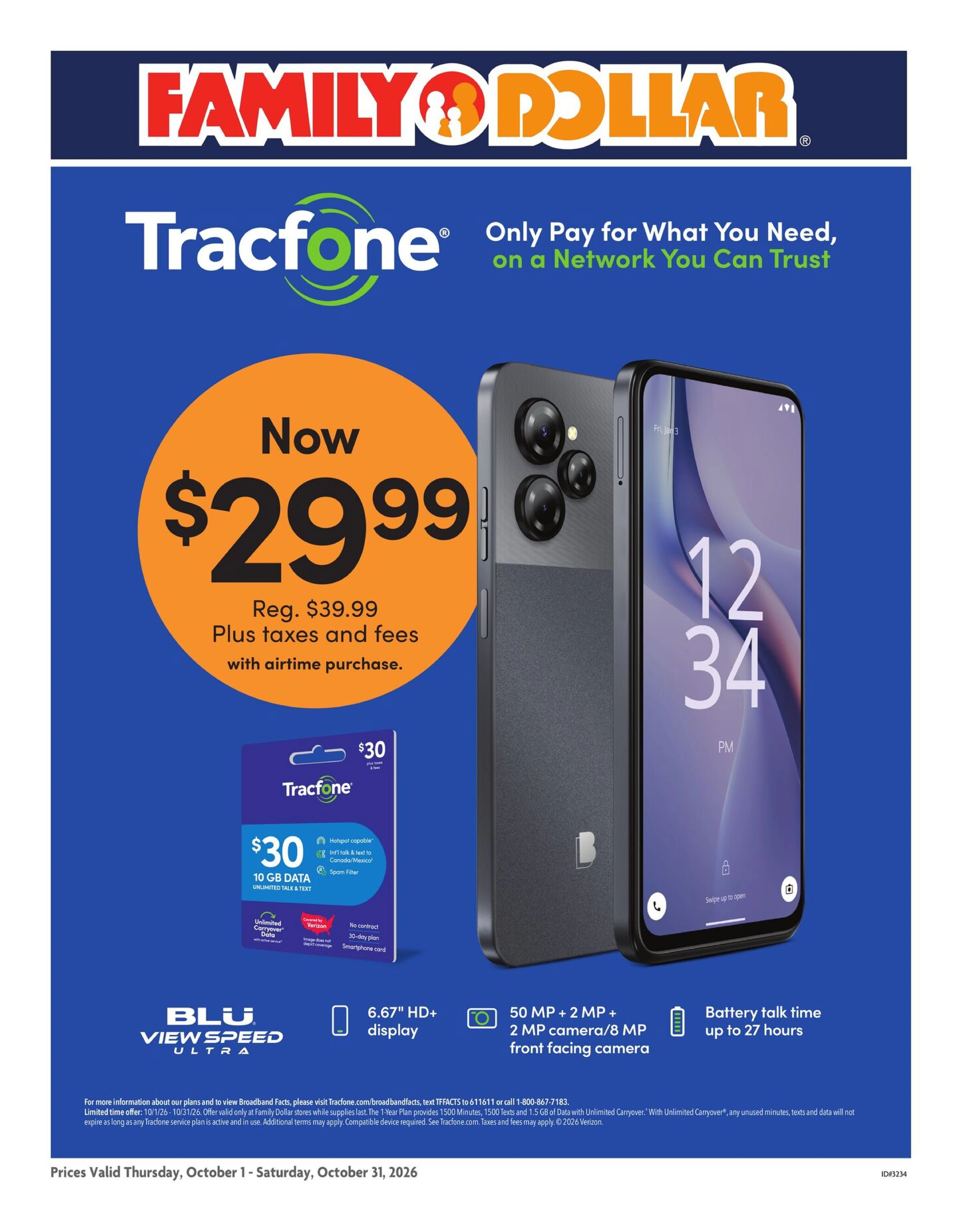 Family Dollar Page 1 of 2, weekly ad for Oct 1 - Oct 31, 2026