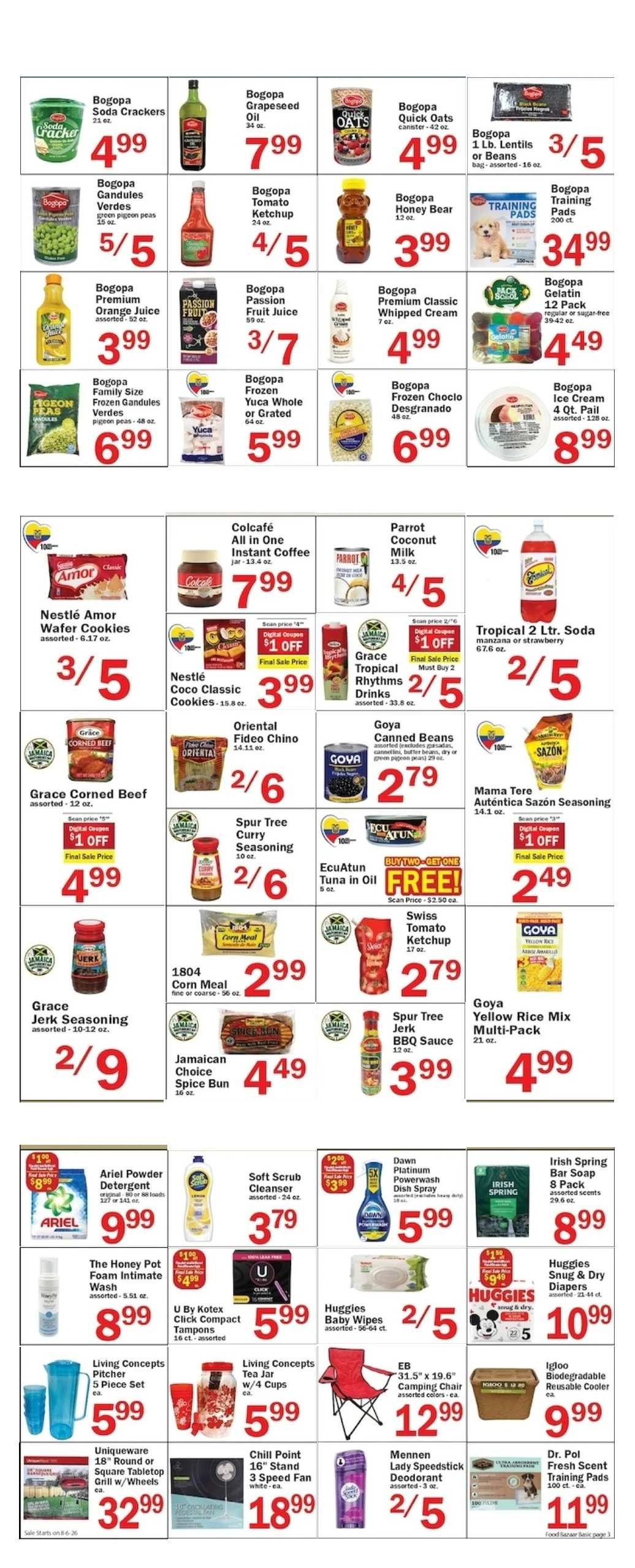 Food Bazaar Page 3 of 6, weekly ad for Aug 6 - Aug 12, 2026
