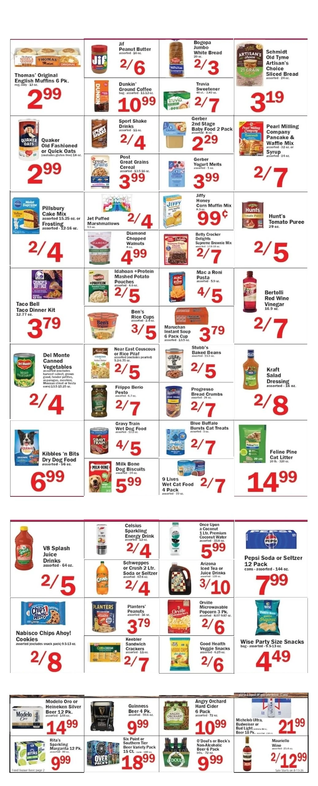 Food Bazaar Page 2 of 6, weekly ad for Aug 13 - Aug 19, 2026