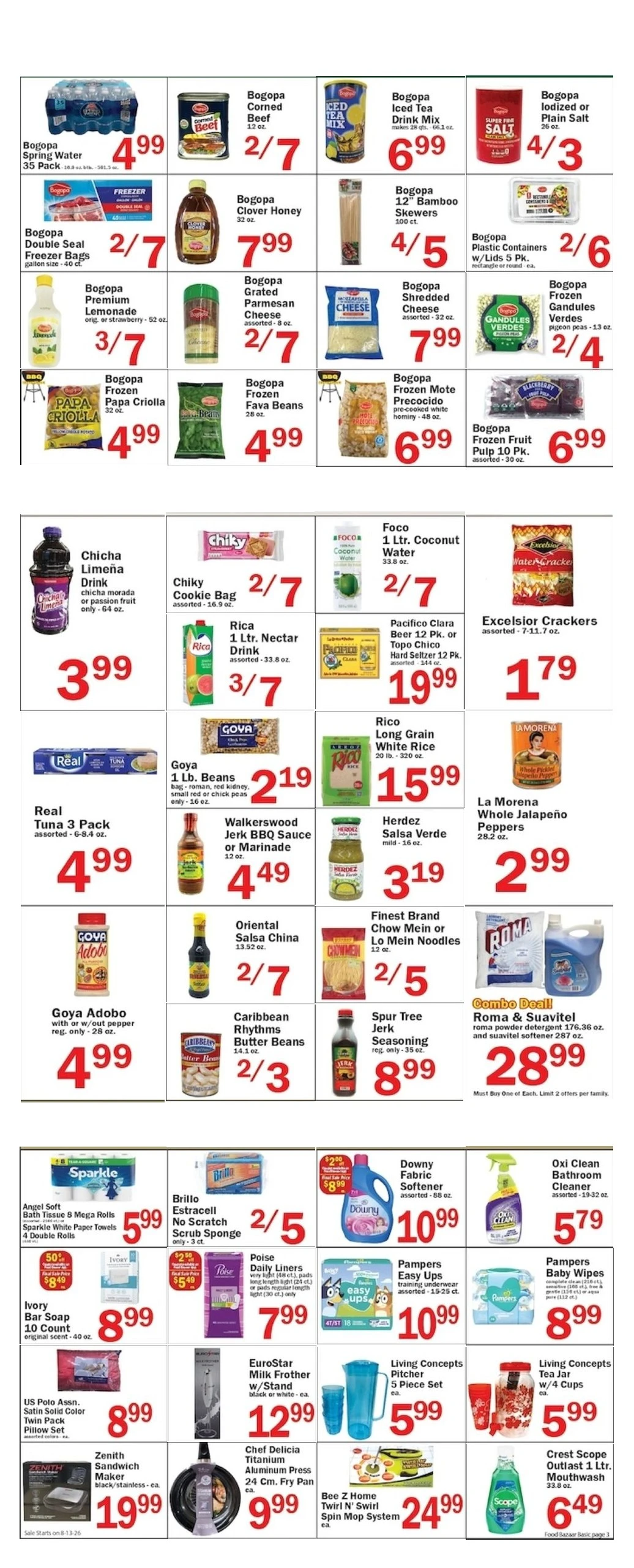 Food Bazaar Page 3 of 6, weekly ad for Aug 13 - Aug 19, 2026