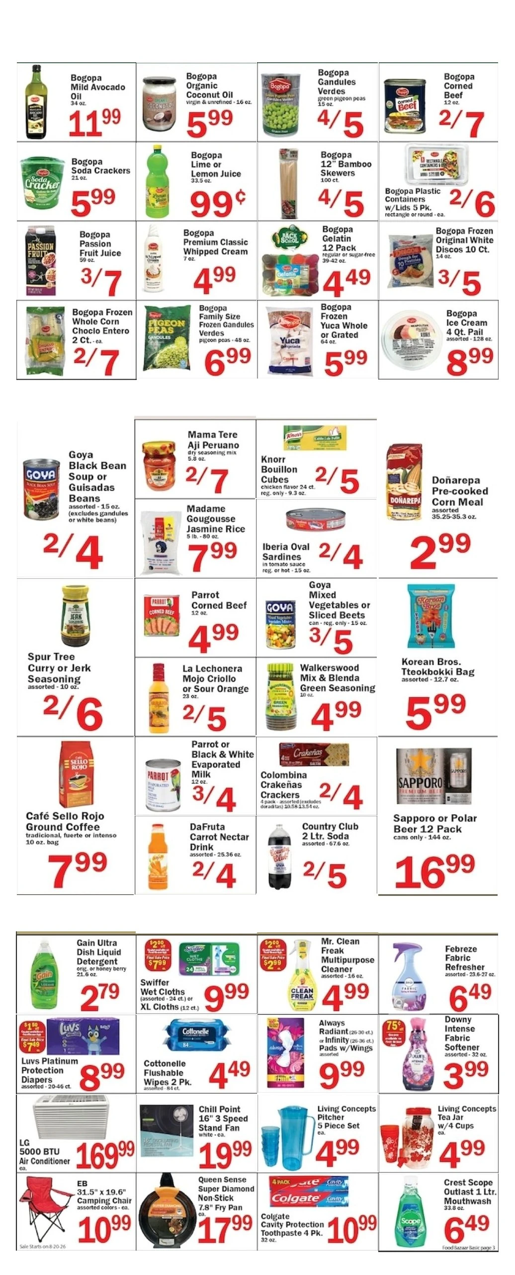 Food Bazaar Page 3 of 6, weekly ad for Aug 20 - Aug 26, 2026