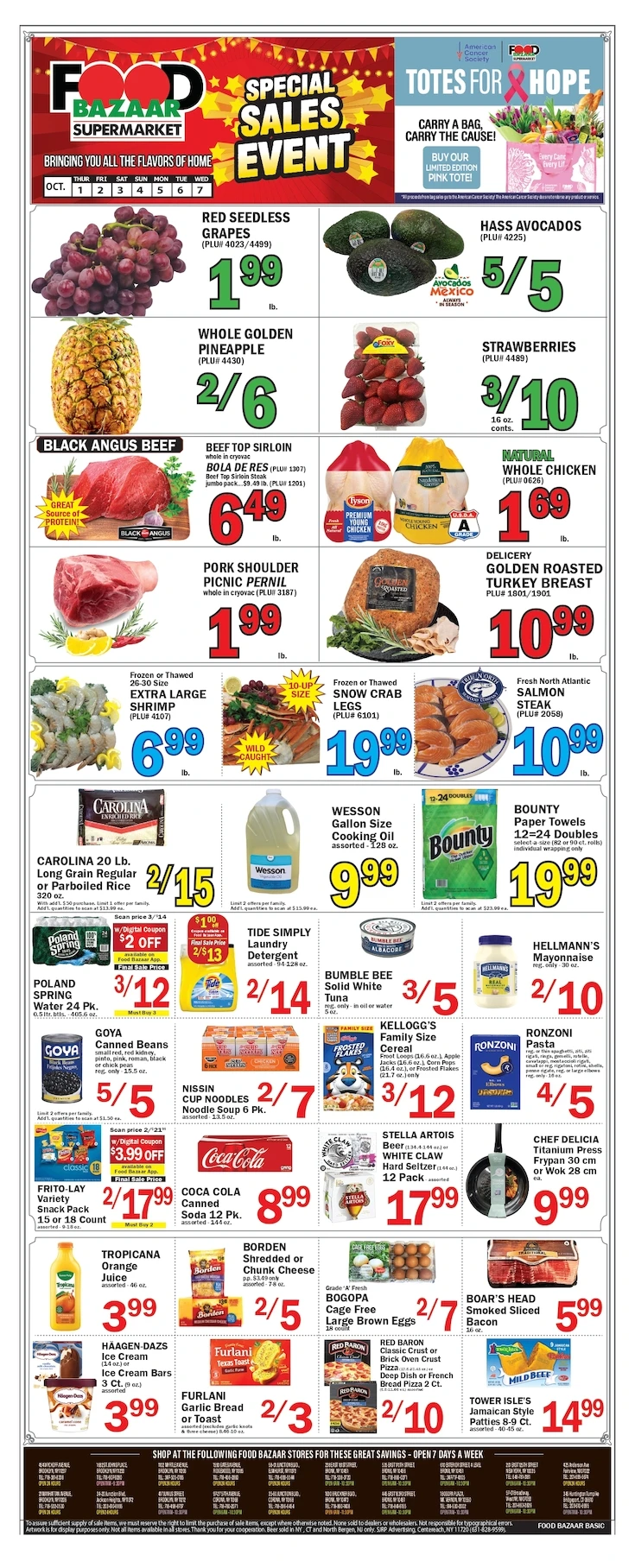 Food Bazaar weekly ad flyer, Oct01 – Oct07, 2026