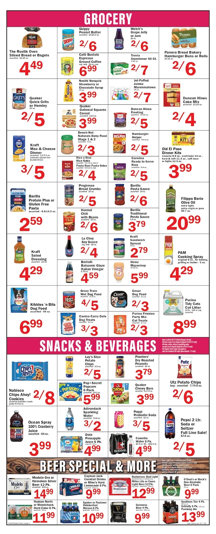 Food Bazaar Page 2 of 6, weekly ad for Oct 1 - Oct 7, 2026