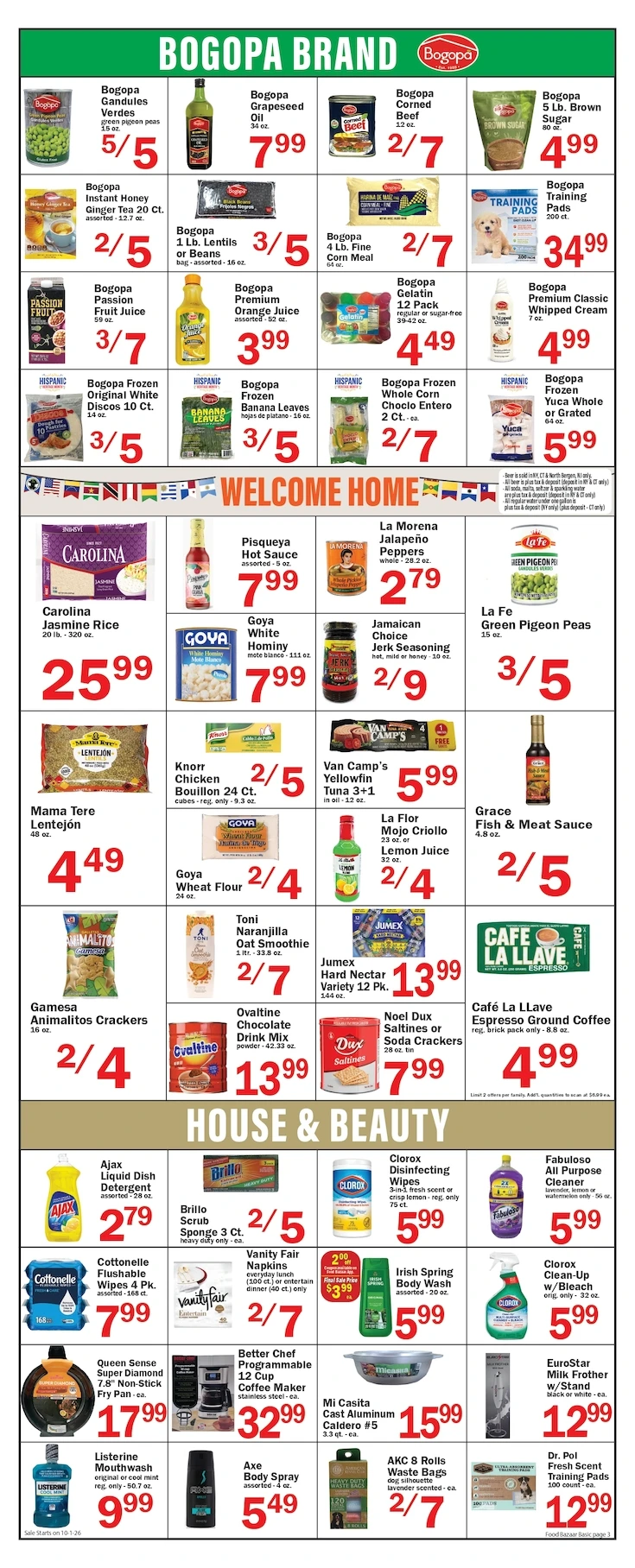 Food Bazaar Page 3 of 6, weekly ad for Oct 1 - Oct 7, 2026