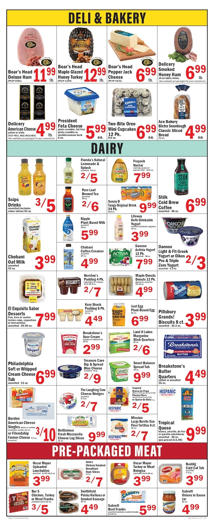 Food Bazaar Page 4 of 6, weekly ad for Oct 1 - Oct 7, 2026
