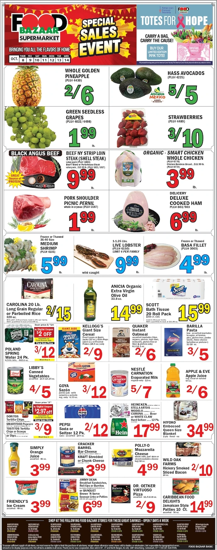 Food Bazaar Page 1 of 6, weekly ad for Oct 8 - Oct 14, 2026