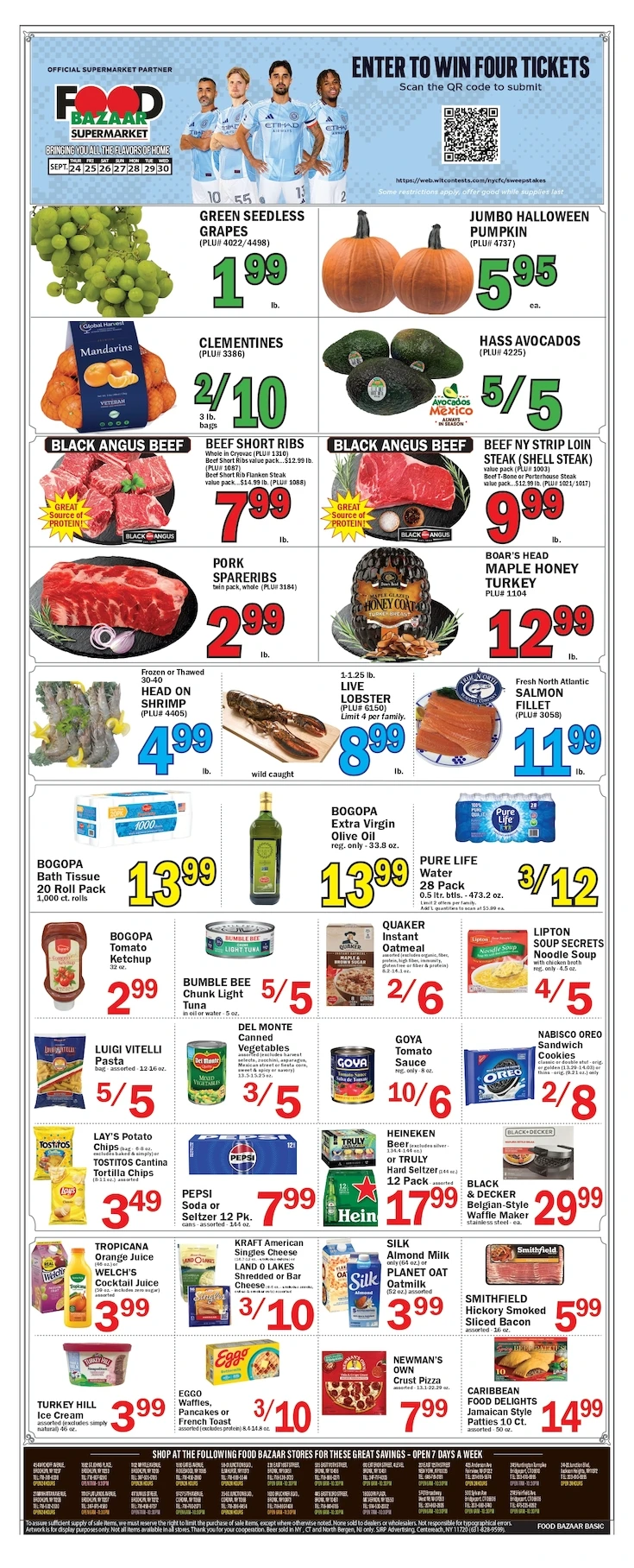 Food Bazaar Page 1 of 6, weekly ad for Sep 24 - Sep 30, 2026