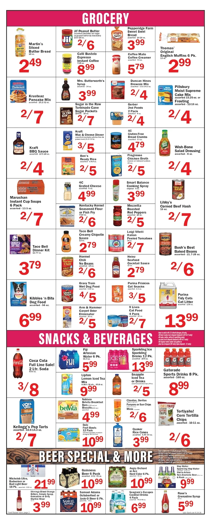 Food Bazaar Page 2 of 6, weekly ad for Sep 24 - Sep 30, 2026