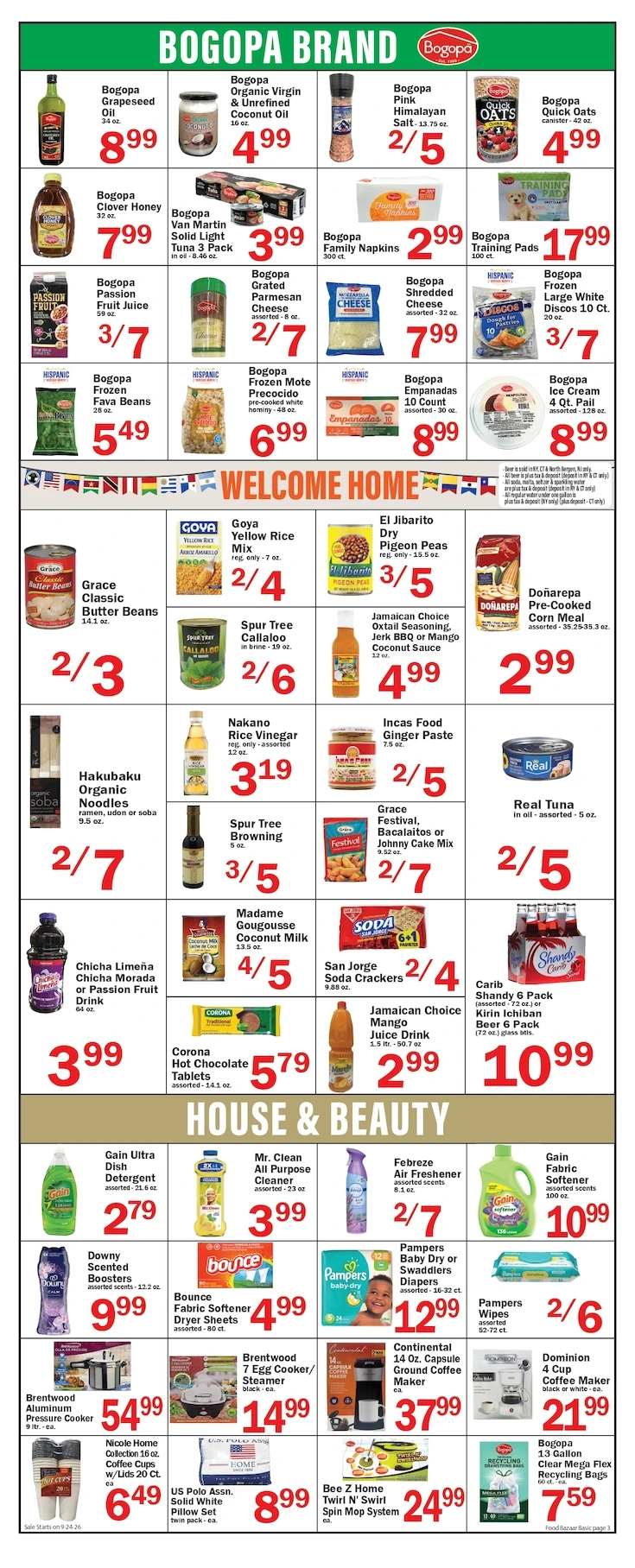 Food Bazaar Page 3 of 6, weekly ad for Sep 24 - Sep 30, 2026