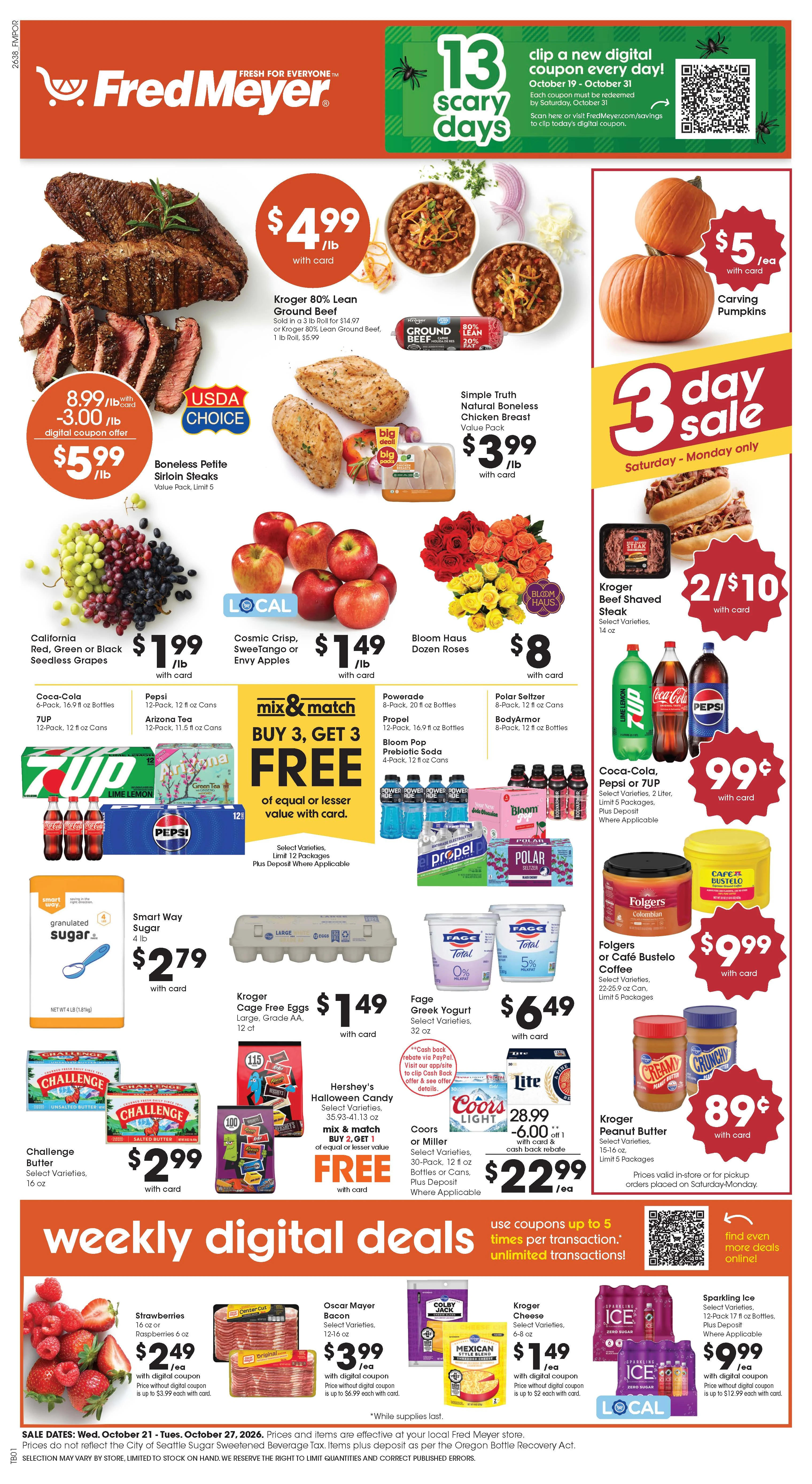 Fred Meyer Page 1 of 17, weekly ad for Oct 21 - Oct 28, 2026
