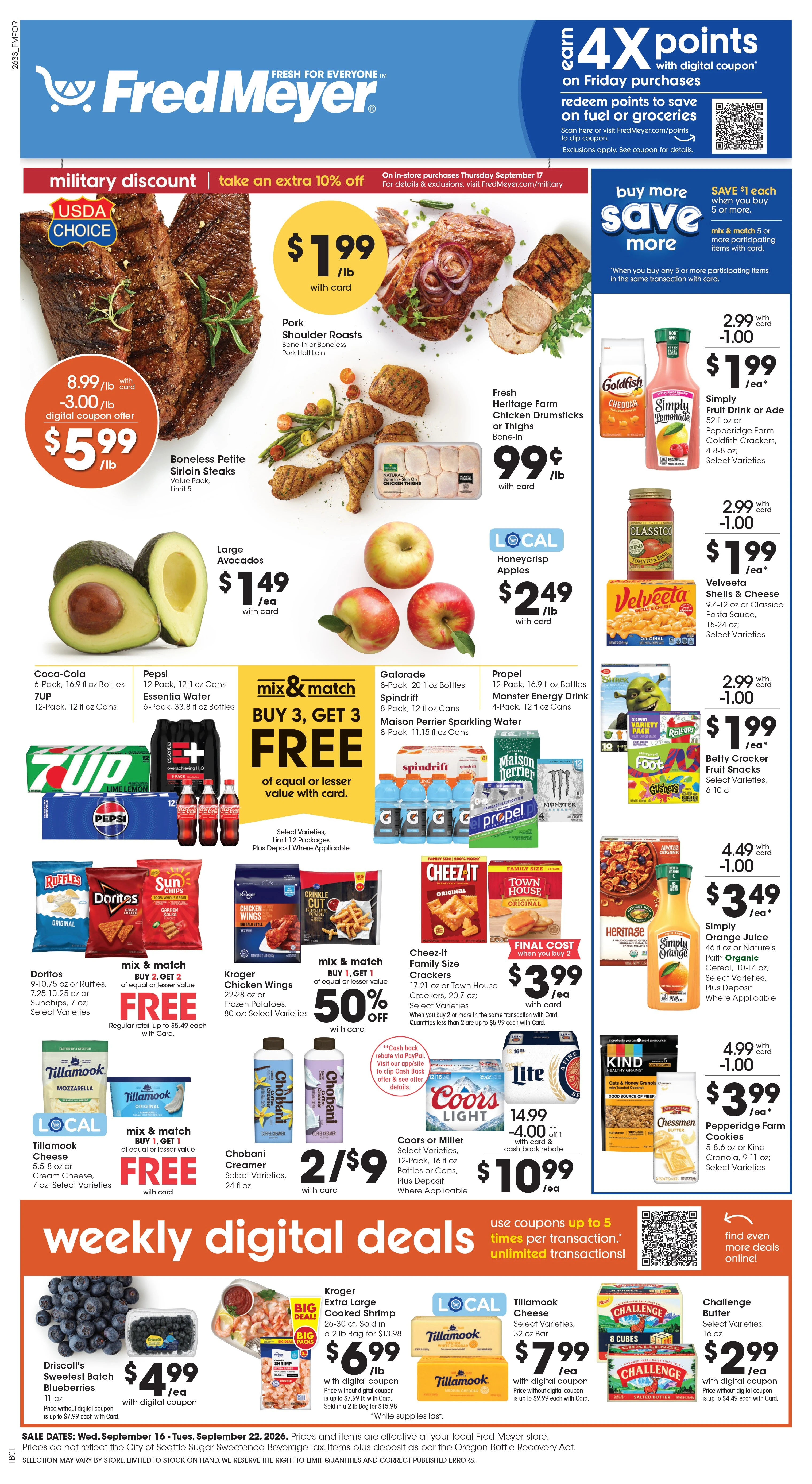Fred Meyer weekly ad flyer, Sep16 – Sep23, 2026