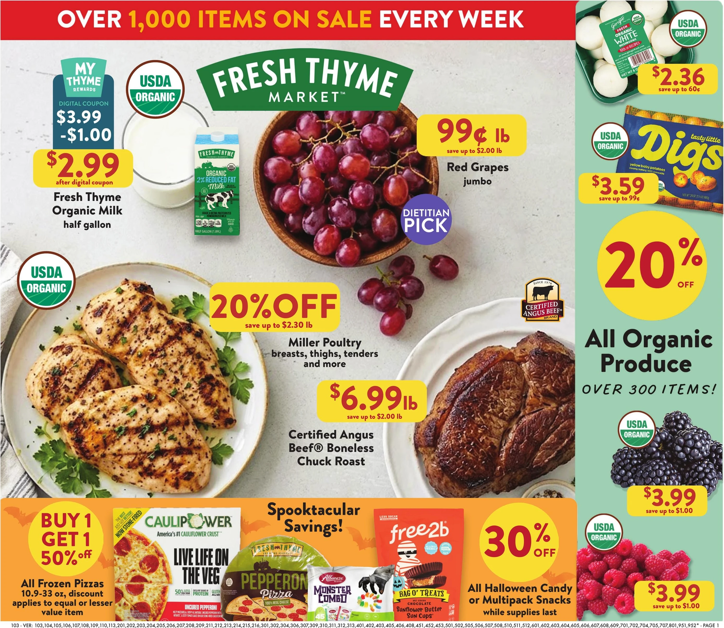 Fresh Thyme Market Page 1 of 6, weekly ad for Oct 21 - Oct 27, 2026