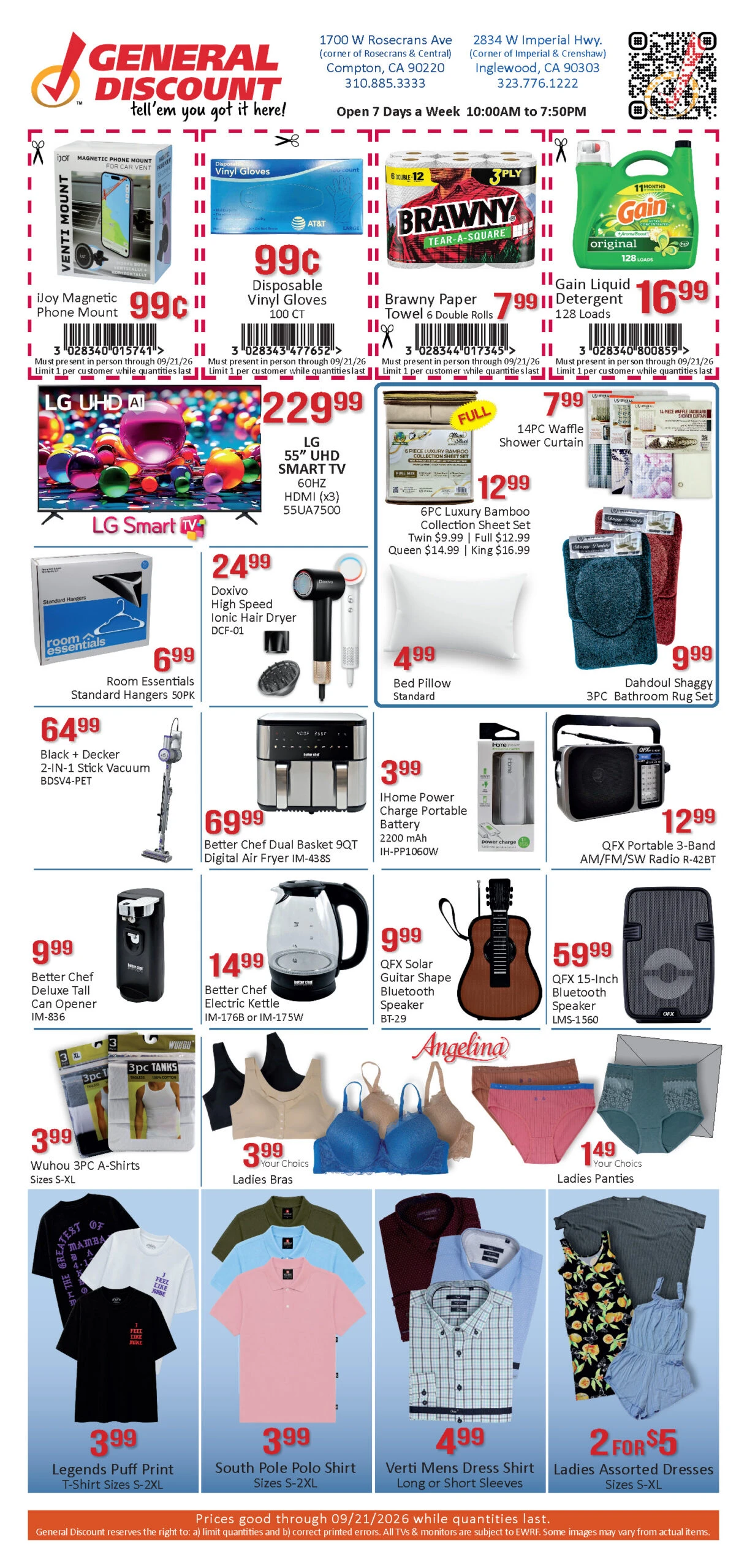 General Discount Page 1 of 2, weekly ad for Sep 1 - Sep 30, 2026