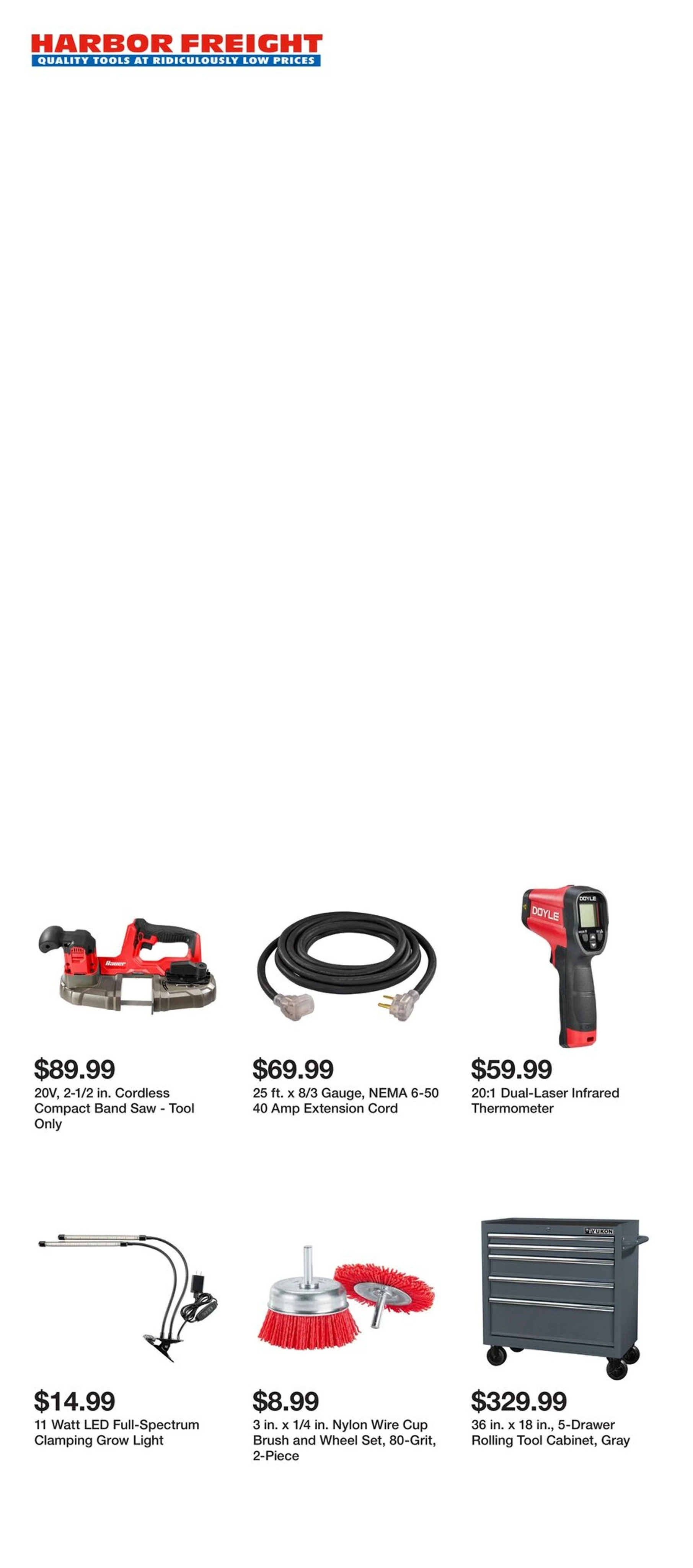 Harbor Freight Page 1 of 5, weekly ad for Aug 4 - Aug 17, 2026