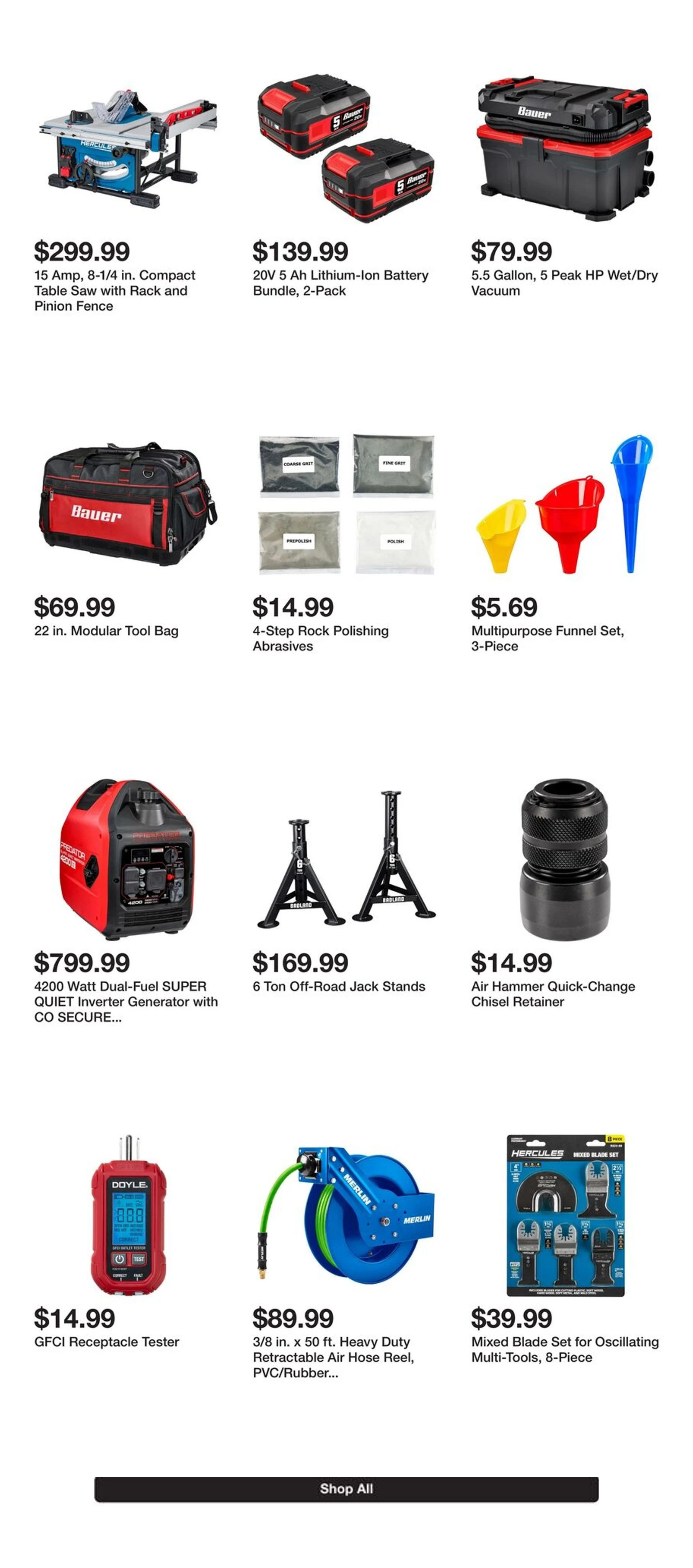 Harbor Freight Page 5 of 5, weekly ad for Oct 27 - Nov 9, 2026