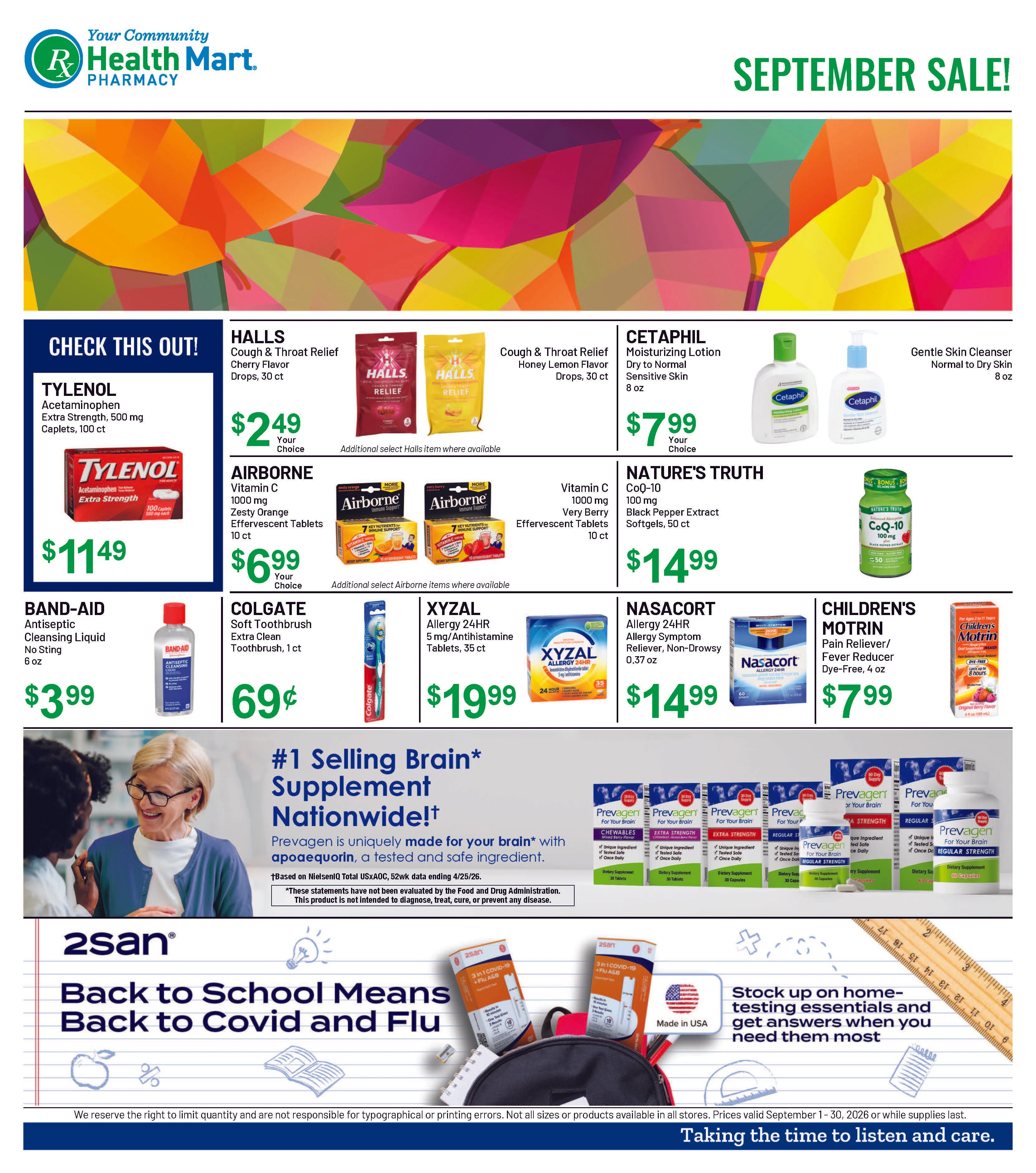 Health Mart Pharmacy Page 1 of 2, weekly ad for Sep 1 - Sep 30, 2026