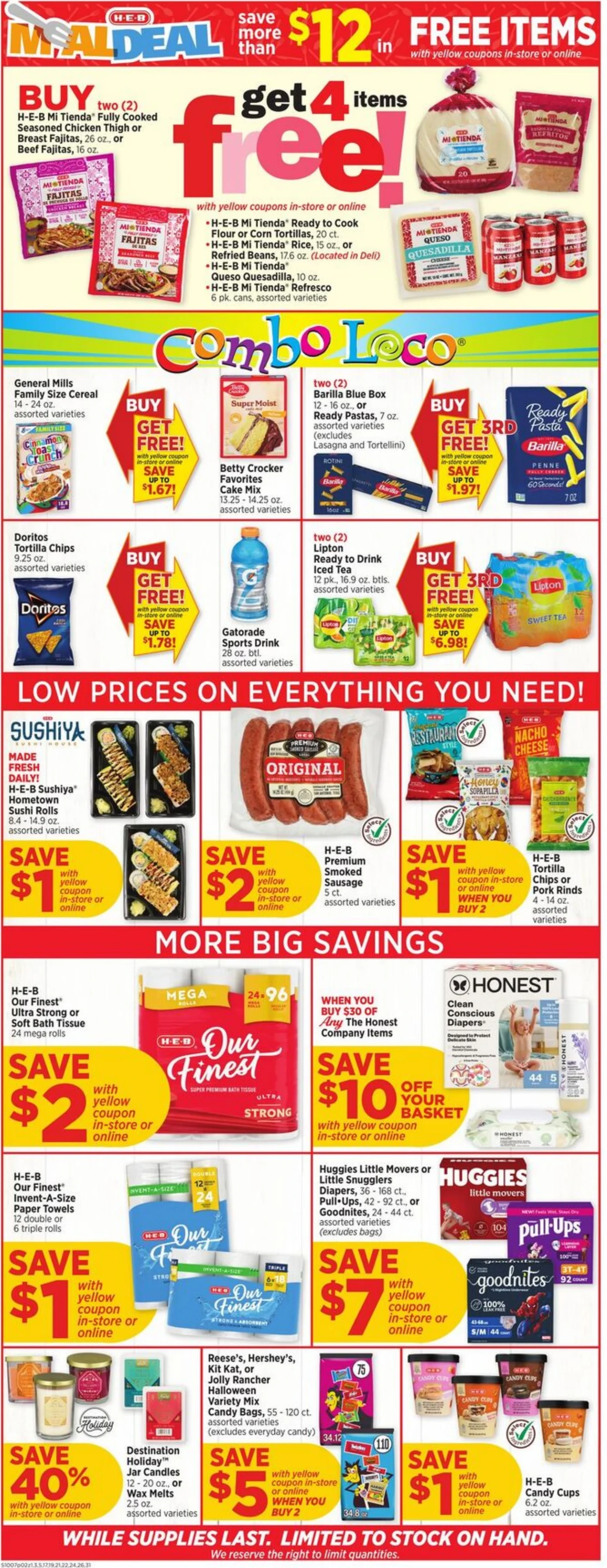 H-E-B Page 2 of 3, weekly ad for Oct 7 - Oct 13, 2026