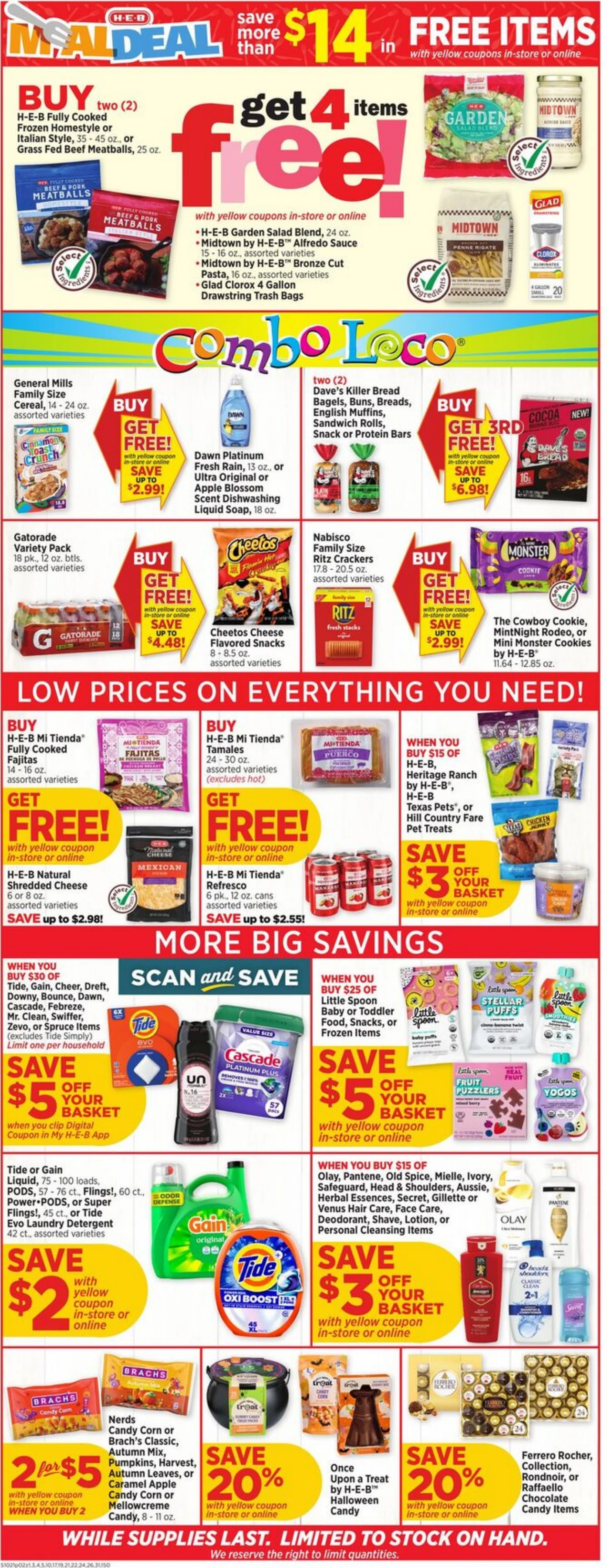 H-E-B Page 2 of 3, weekly ad for Oct 21 - Oct 27, 2026