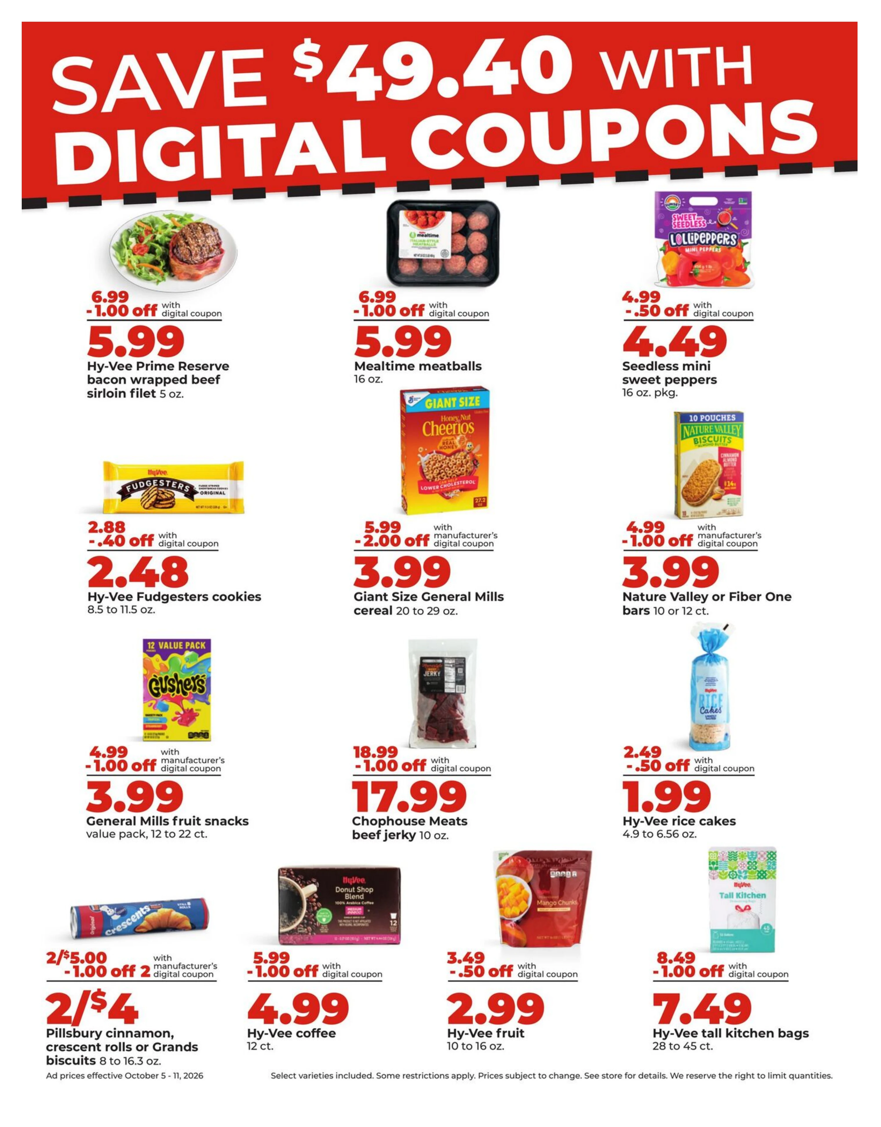 Hy-Vee Page 7 of 43, weekly ad for Oct 5 - Oct 11, 2026