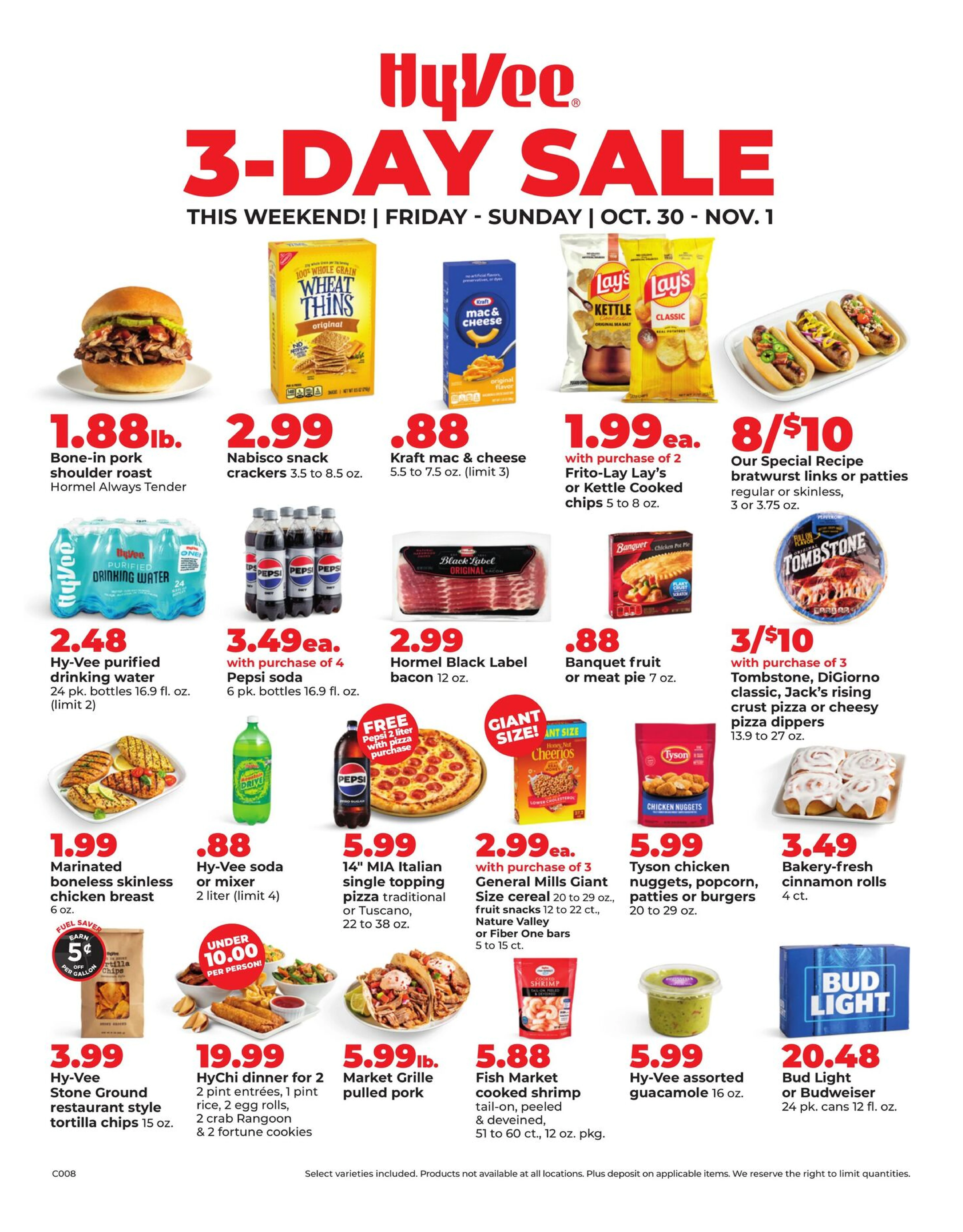 Hy-Vee Page 1 of 1, weekly ad for Oct 30 - Nov 1, 2026