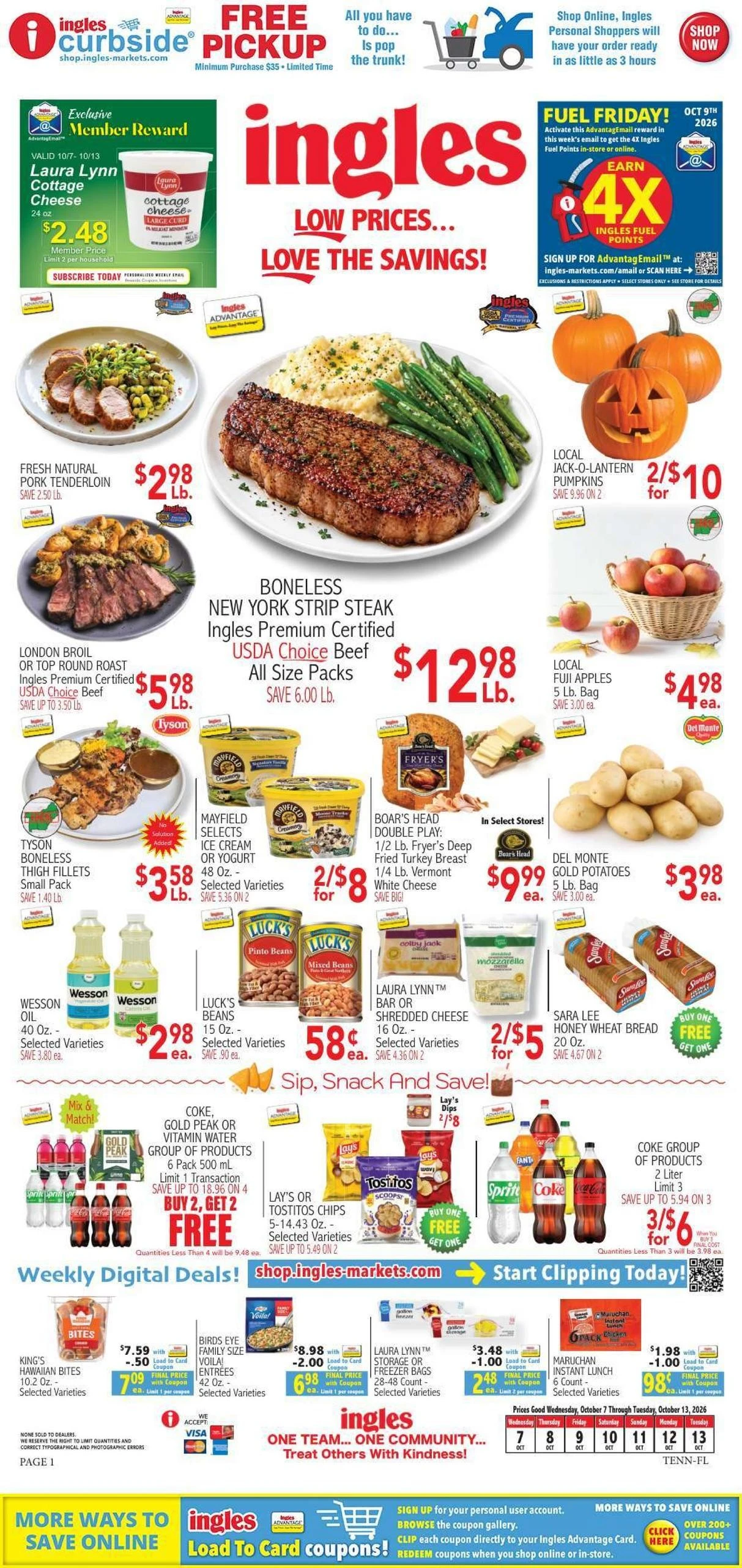 Ingles Page 1 of 8, weekly ad for Oct 7 - Oct 13, 2026