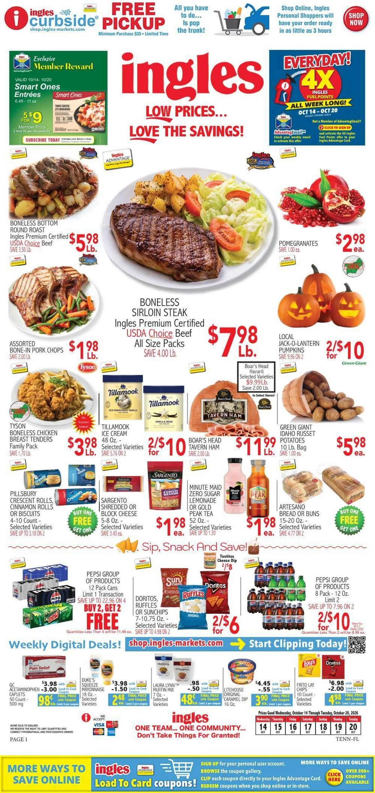 Ingles Page 1 of 8, weekly ad for Oct 14 - Oct 20, 2026