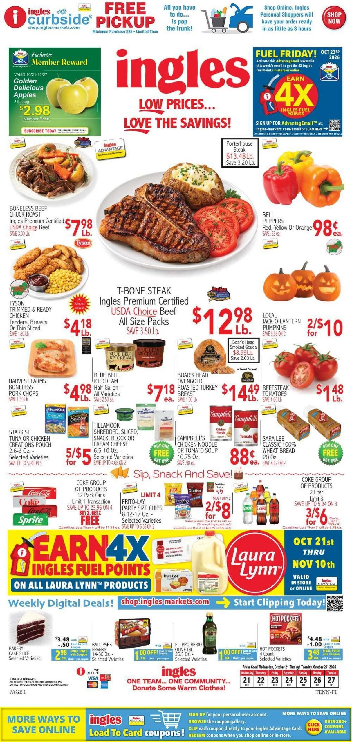 Ingles Page 1 of 8, weekly ad for Oct 21 - Oct 27, 2026