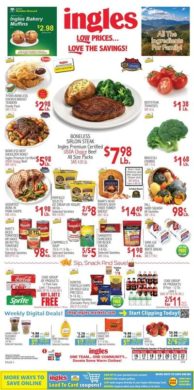Ingles Page 1 of 8, weekly ad for Sep 16 - Sep 22, 2026