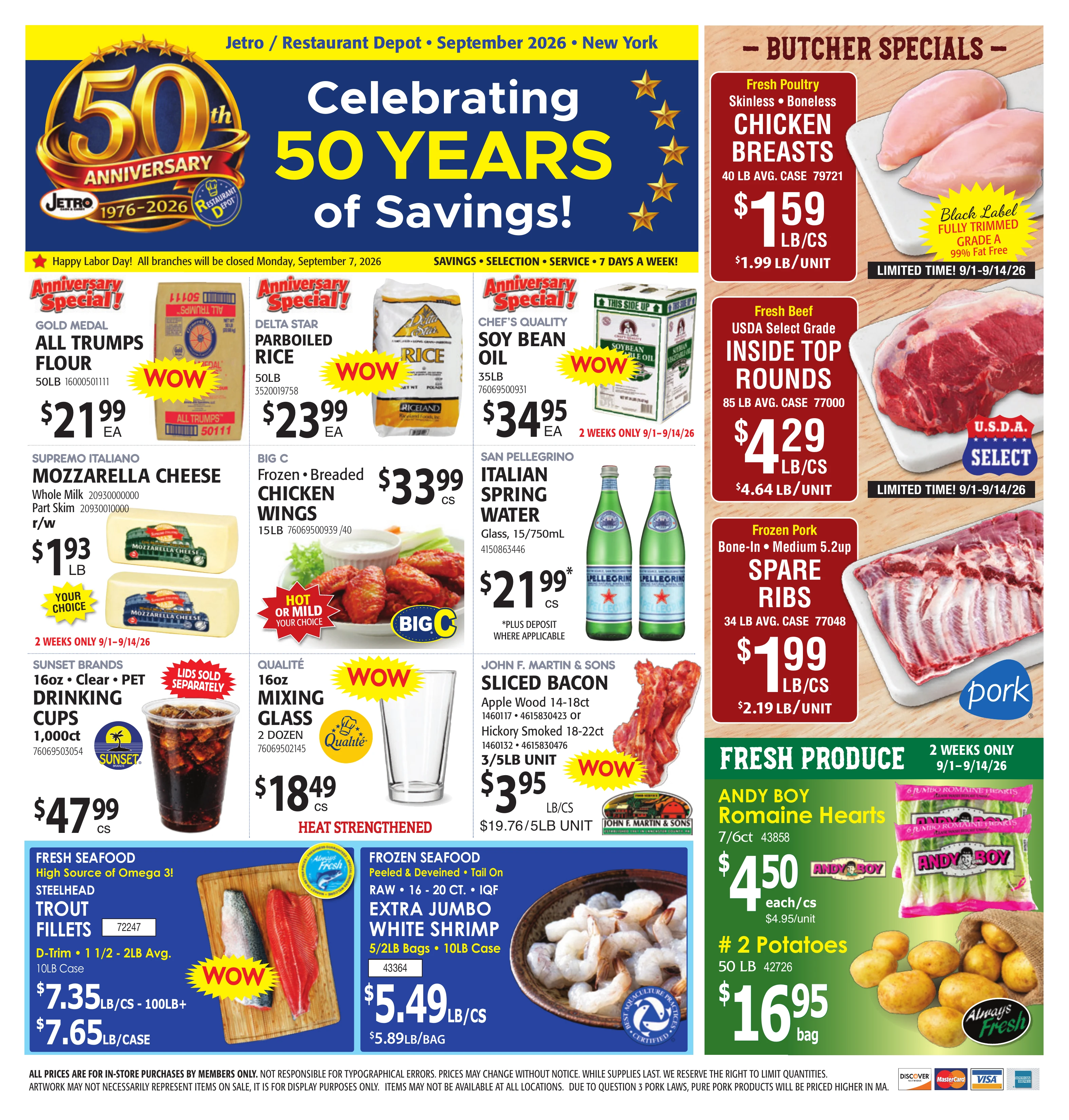 Jetro Cash and Carry Page 1 of 16, weekly ad for Sep 1 - Sep 30, 2026
